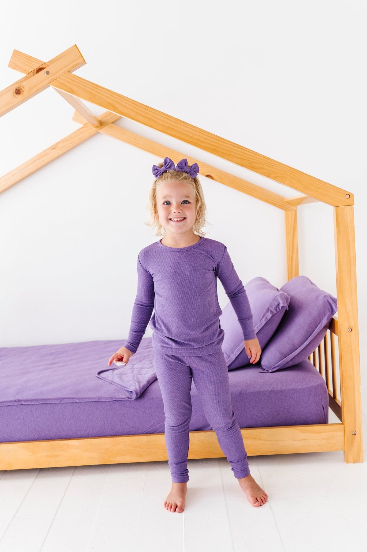 Solid Twin Fitted Sheet - Wisteria - The Sleepy Sloth