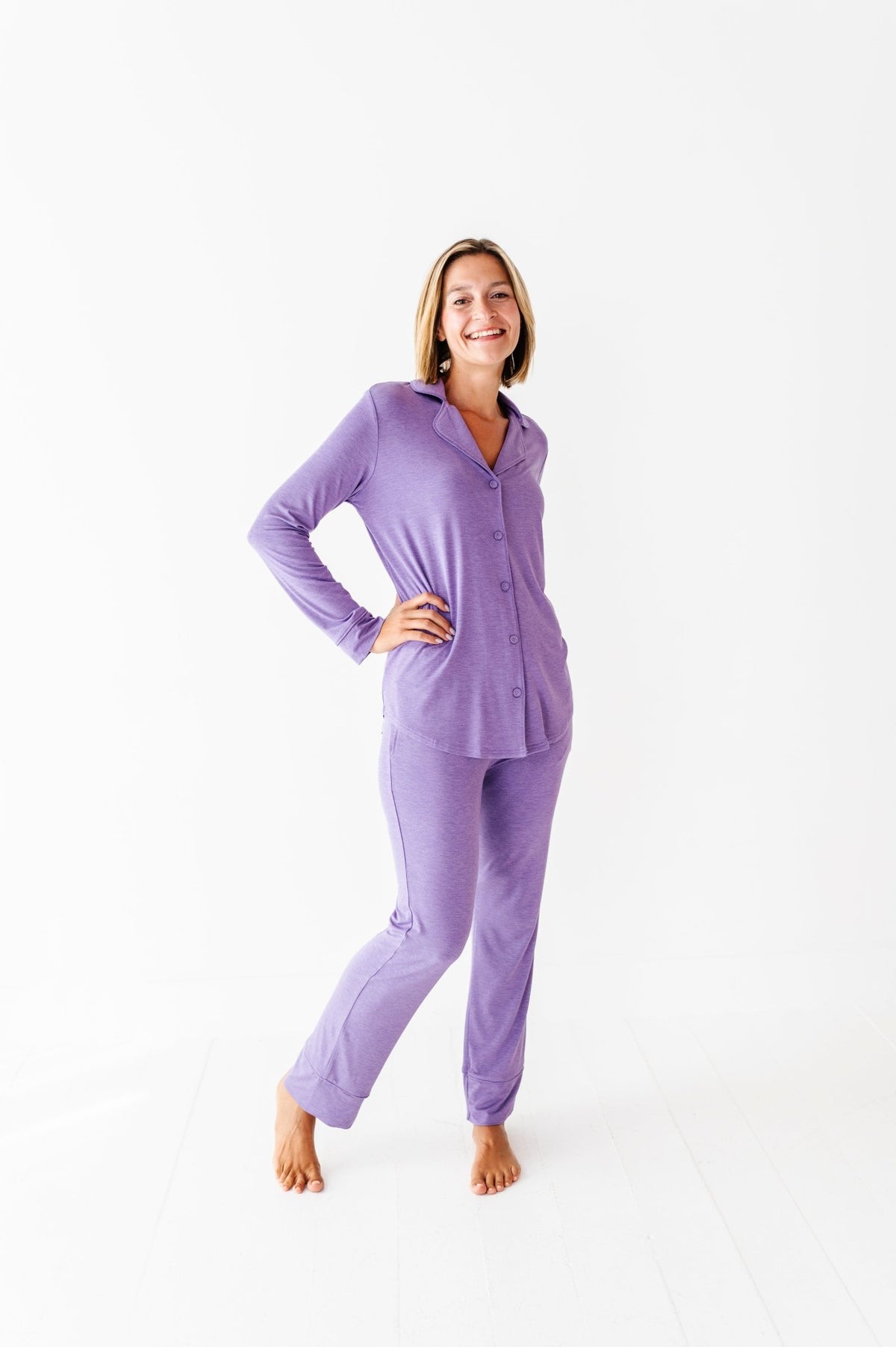 Solid Women's Luxe Pajama Set - Wisteria - The Sleepy Sloth
