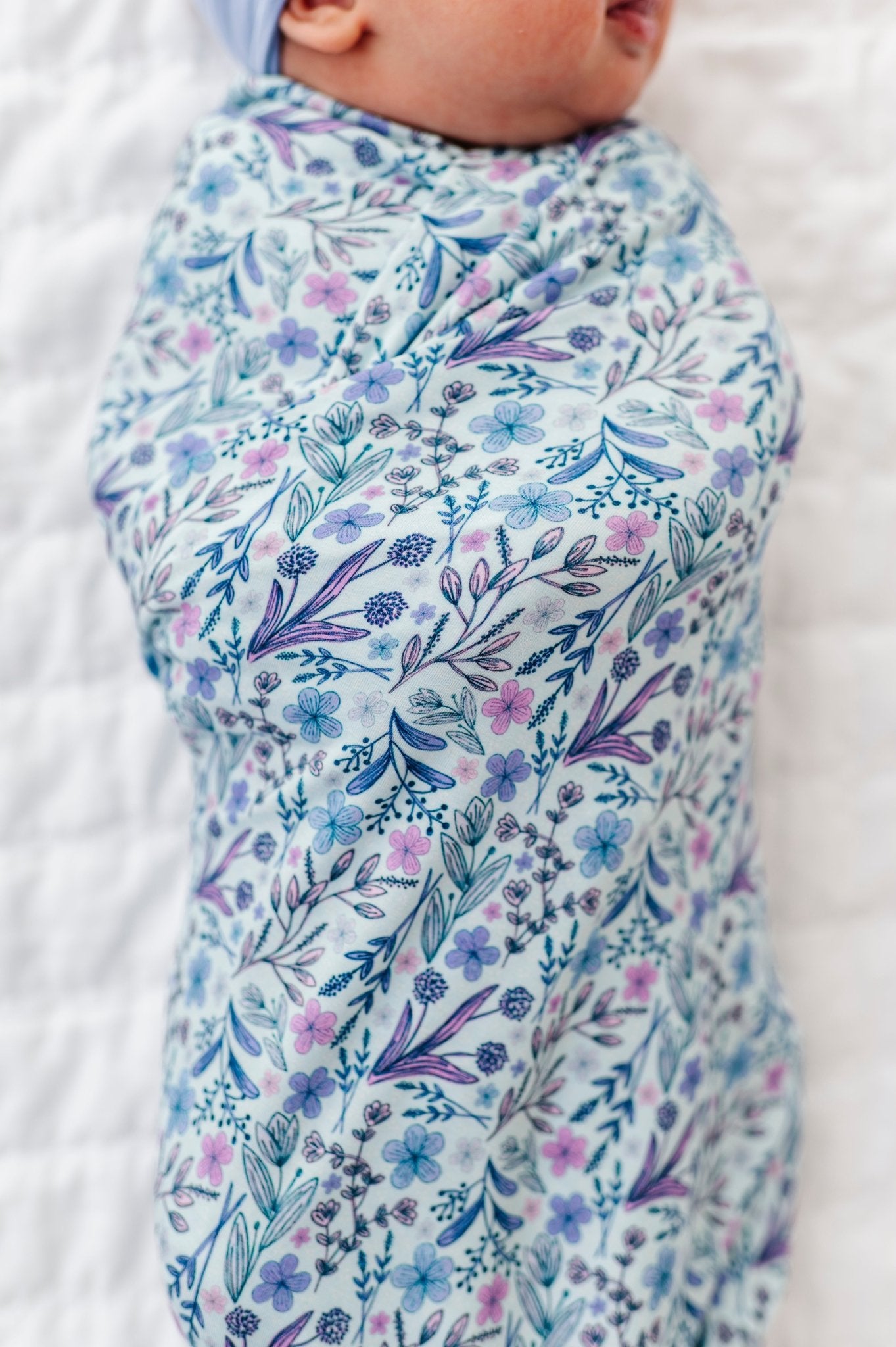 Swaddle Bow Set - LAVENDER LOVE - The Sleepy Sloth