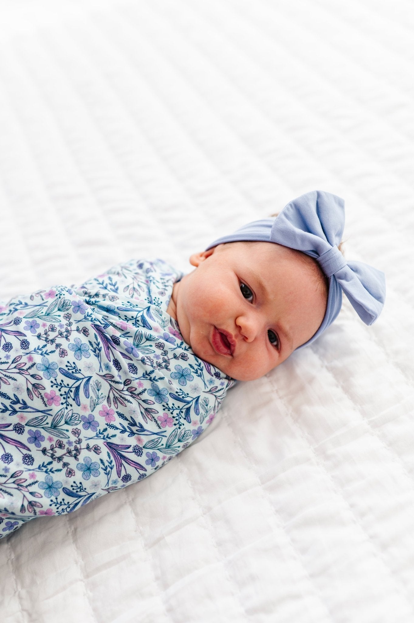Swaddle Bow Set - LAVENDER LOVE - The Sleepy Sloth