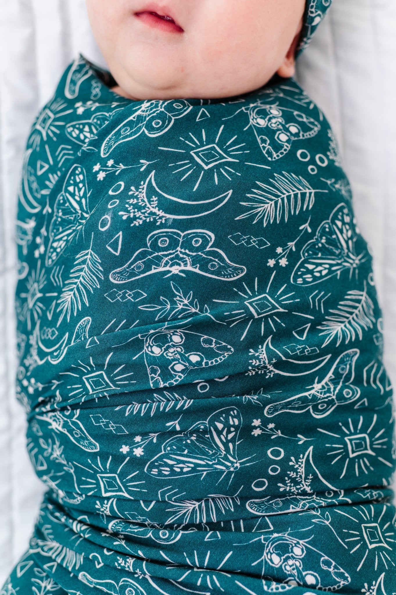 Swaddle Hat Set - CELESTIAL MOTHS - The Sleepy Sloth