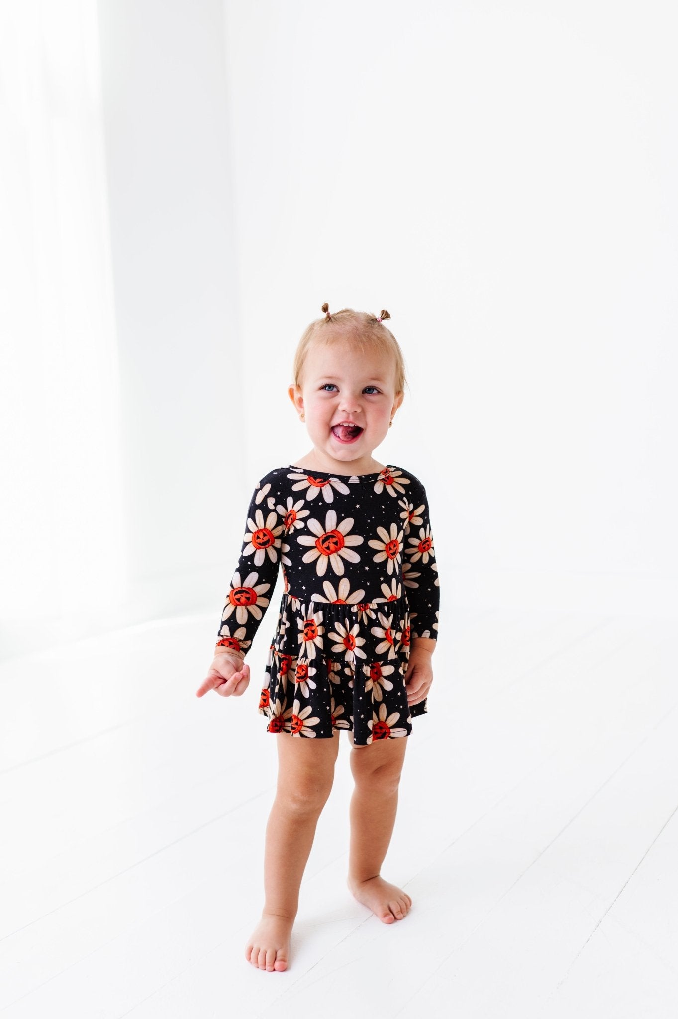 TIERED BODYSUIT TWIRLIE DRESS - GOURDGEOUS BLOOMS - The Sleepy Sloth