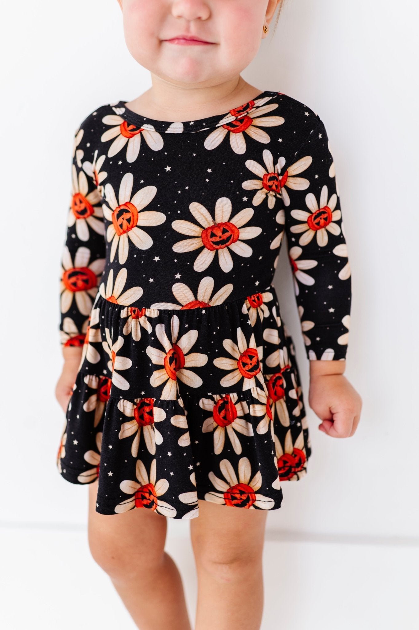TIERED BODYSUIT TWIRLIE DRESS - GOURDGEOUS BLOOMS - The Sleepy Sloth