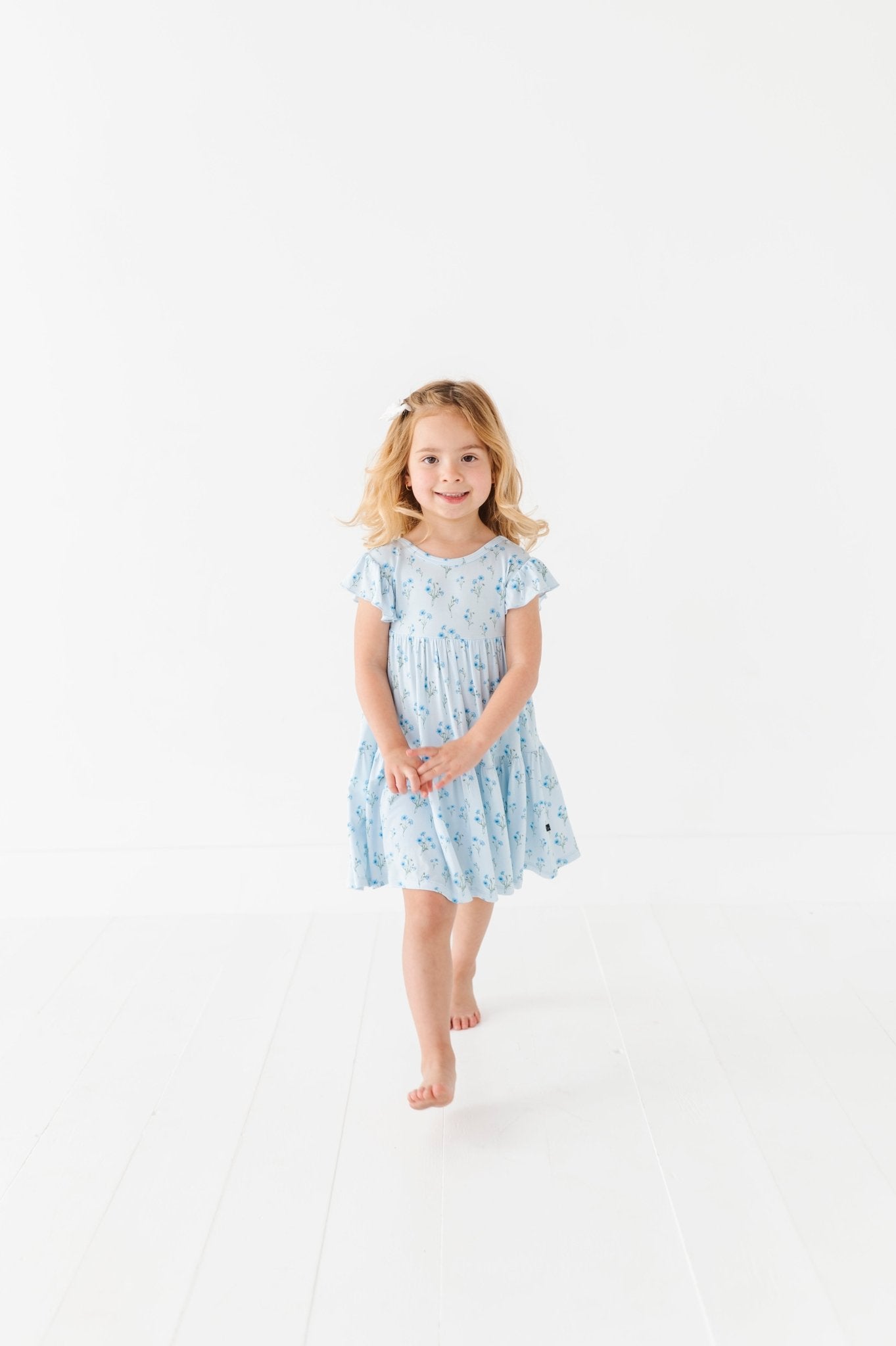 TIERED FLUTTER SLEEVE TWIRL WITH SHORTS - FIELDS OF HOPE - The Sleepy Sloth
