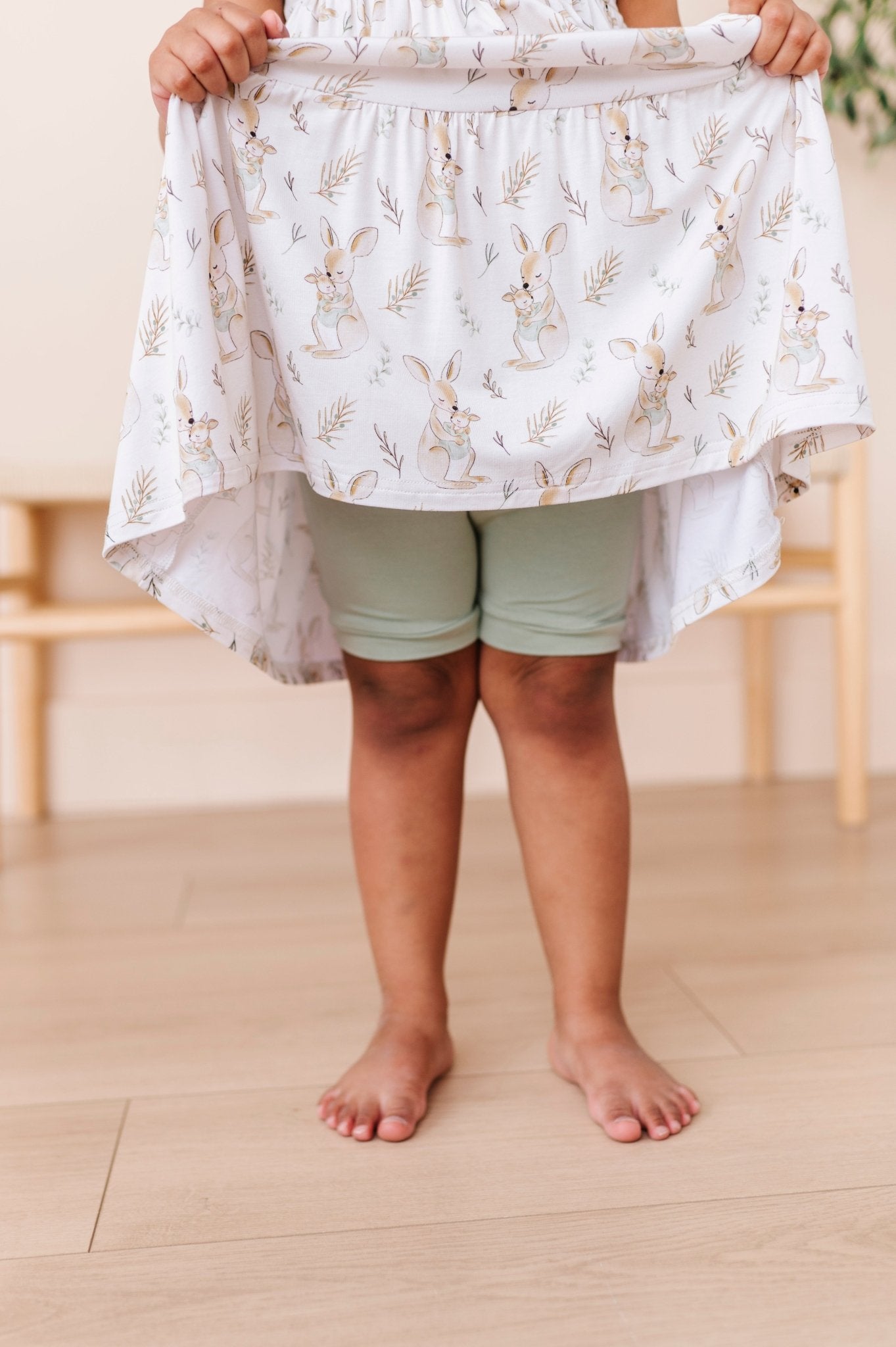 TIERED FLUTTER SLEEVE TWIRL WITH SHORTS - LOVE ROO SO MUCH - The Sleepy Sloth