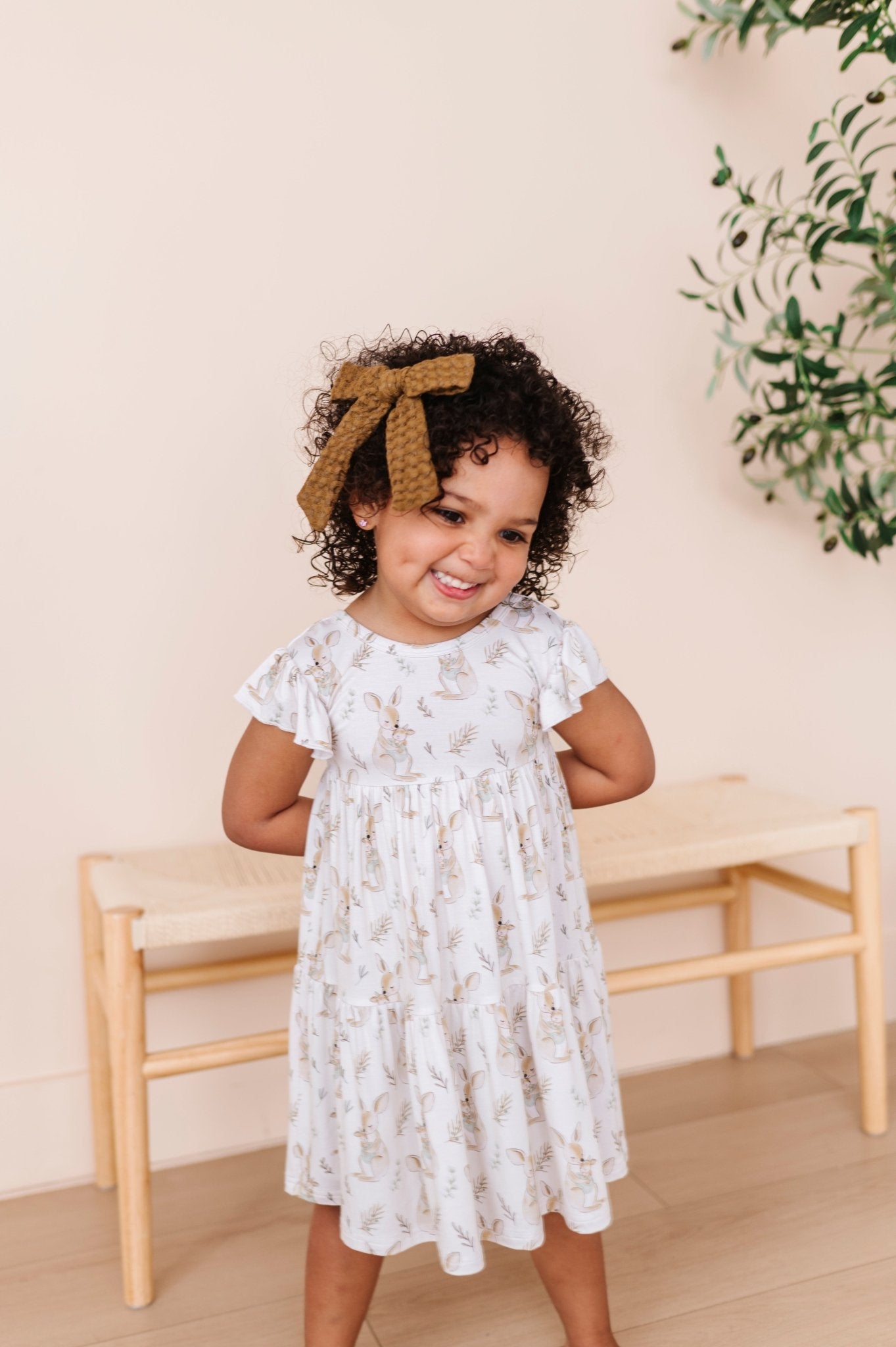 TIERED FLUTTER SLEEVE TWIRL WITH SHORTS - LOVE ROO SO MUCH - The Sleepy Sloth