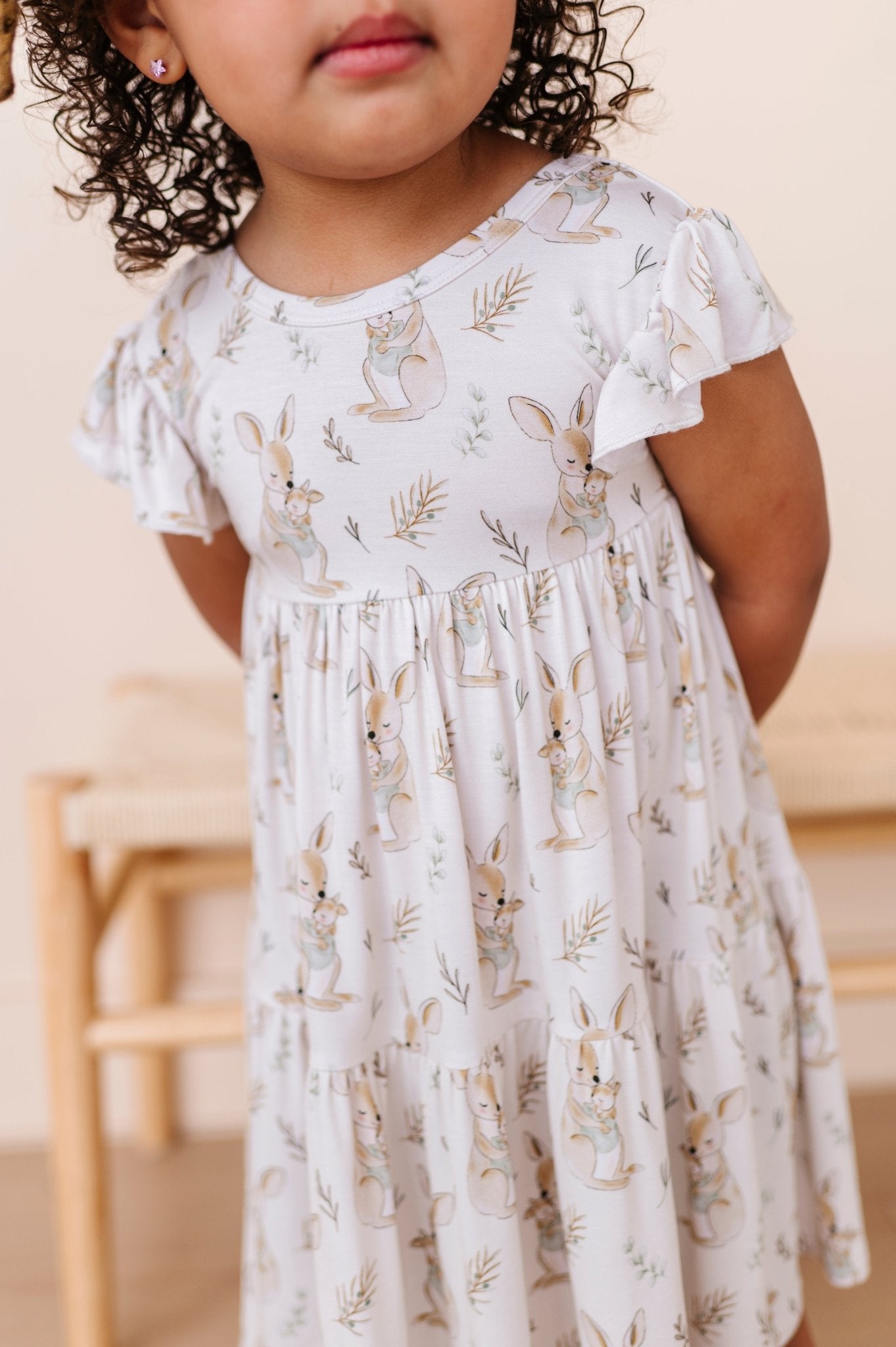 TIERED FLUTTER SLEEVE TWIRL WITH SHORTS - LOVE ROO SO MUCH - The Sleepy Sloth
