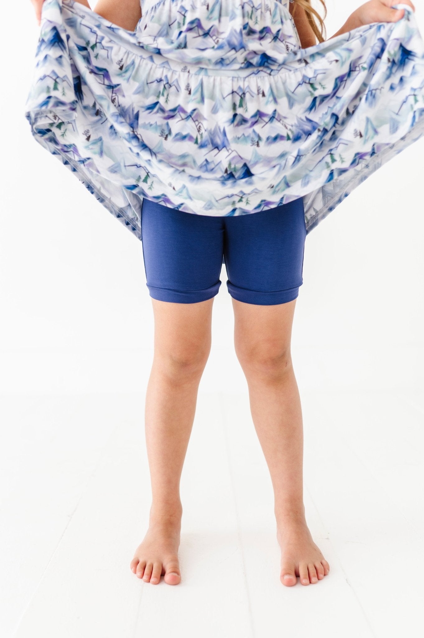 TIERED FLUTTER SLEEVE TWIRL WITH SHORTS - MISTY MOUNTAINS - The Sleepy Sloth