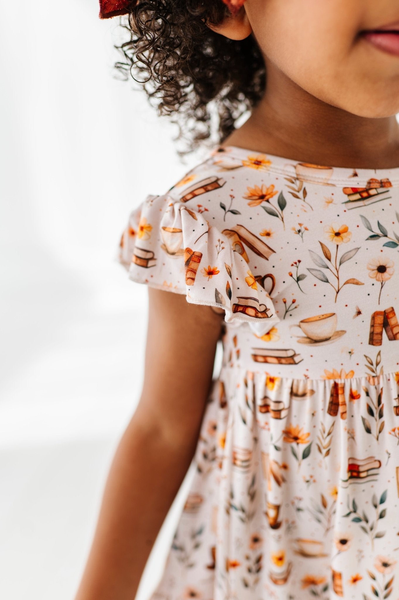 TIERED FLUTTER SLEEVE TWIRL WITH SHORTS - PERFECTLY BREWED - The Sleepy Sloth