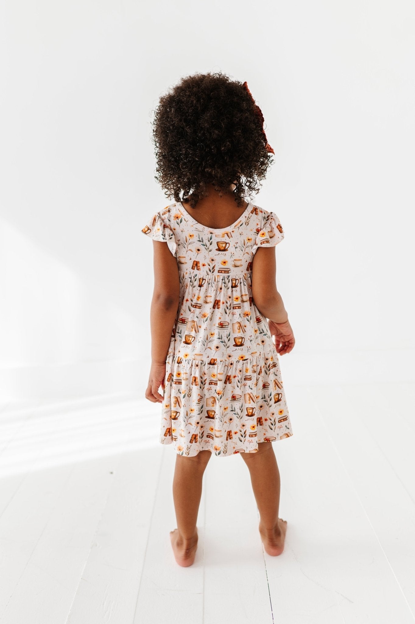TIERED FLUTTER SLEEVE TWIRL WITH SHORTS - PERFECTLY BREWED - The Sleepy Sloth