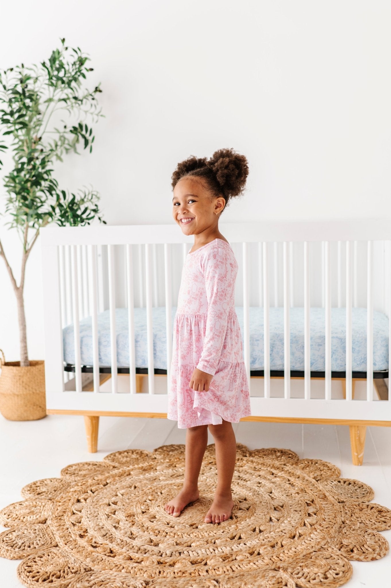 TIERED LONG SLEEVE TWIRL DRESS - SWEET WANDERINGS - The Sleepy Sloth