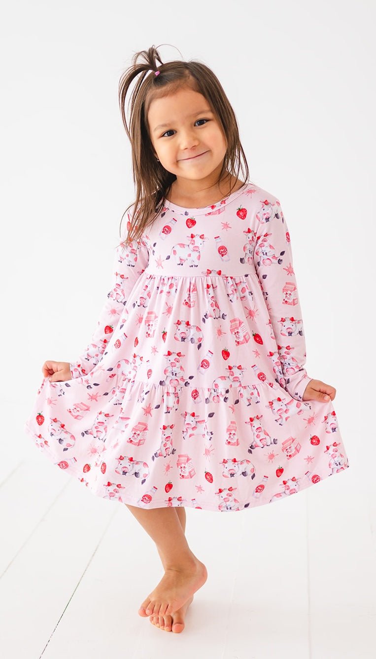 Tiered Long Sleeve Twirlie Dress - BERRYLICIOUS - The Sleepy Sloth