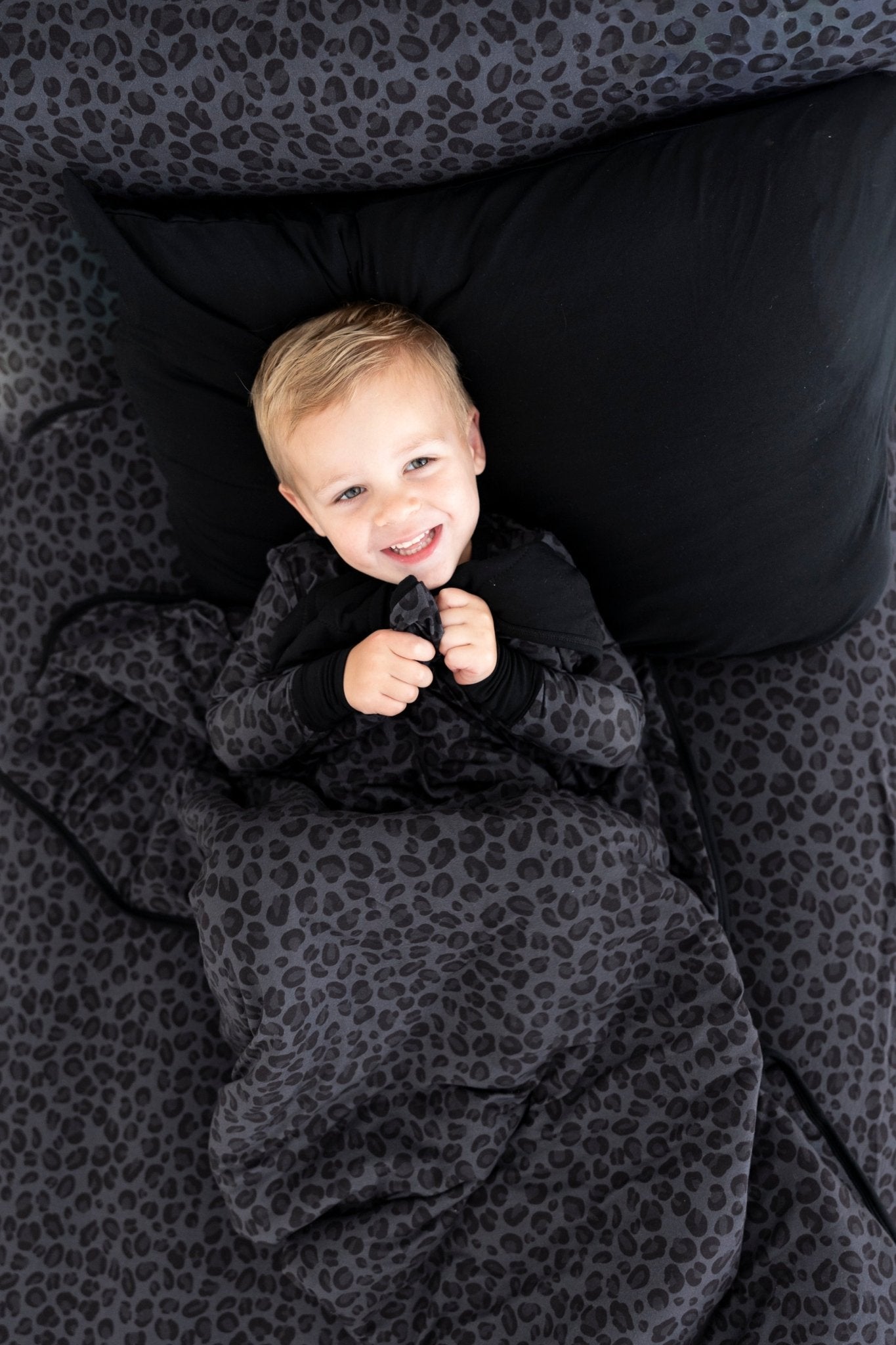 TODDLER BLANKIE - SPOTTED IN ONYX - The Sleepy Sloth