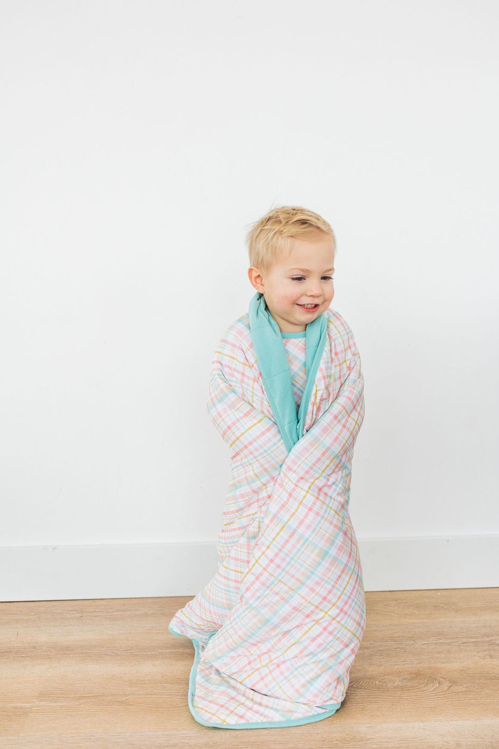 TODDLER BLANKIE - SPRING PLAID - The Sleepy Sloth