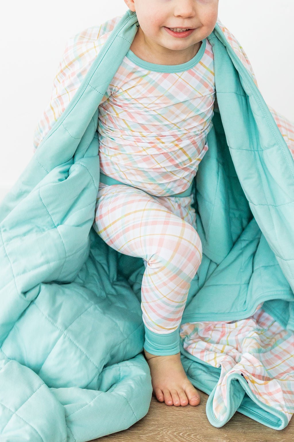 TODDLER BLANKIE - SPRING PLAID - The Sleepy Sloth
