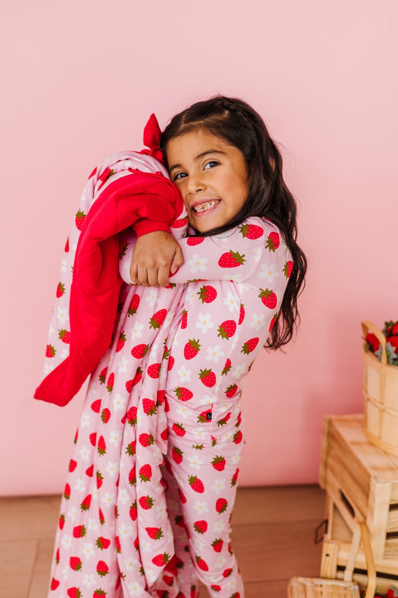 TODDLER BLANKIE - STRAWBERRY FIELDS - The Sleepy Sloth