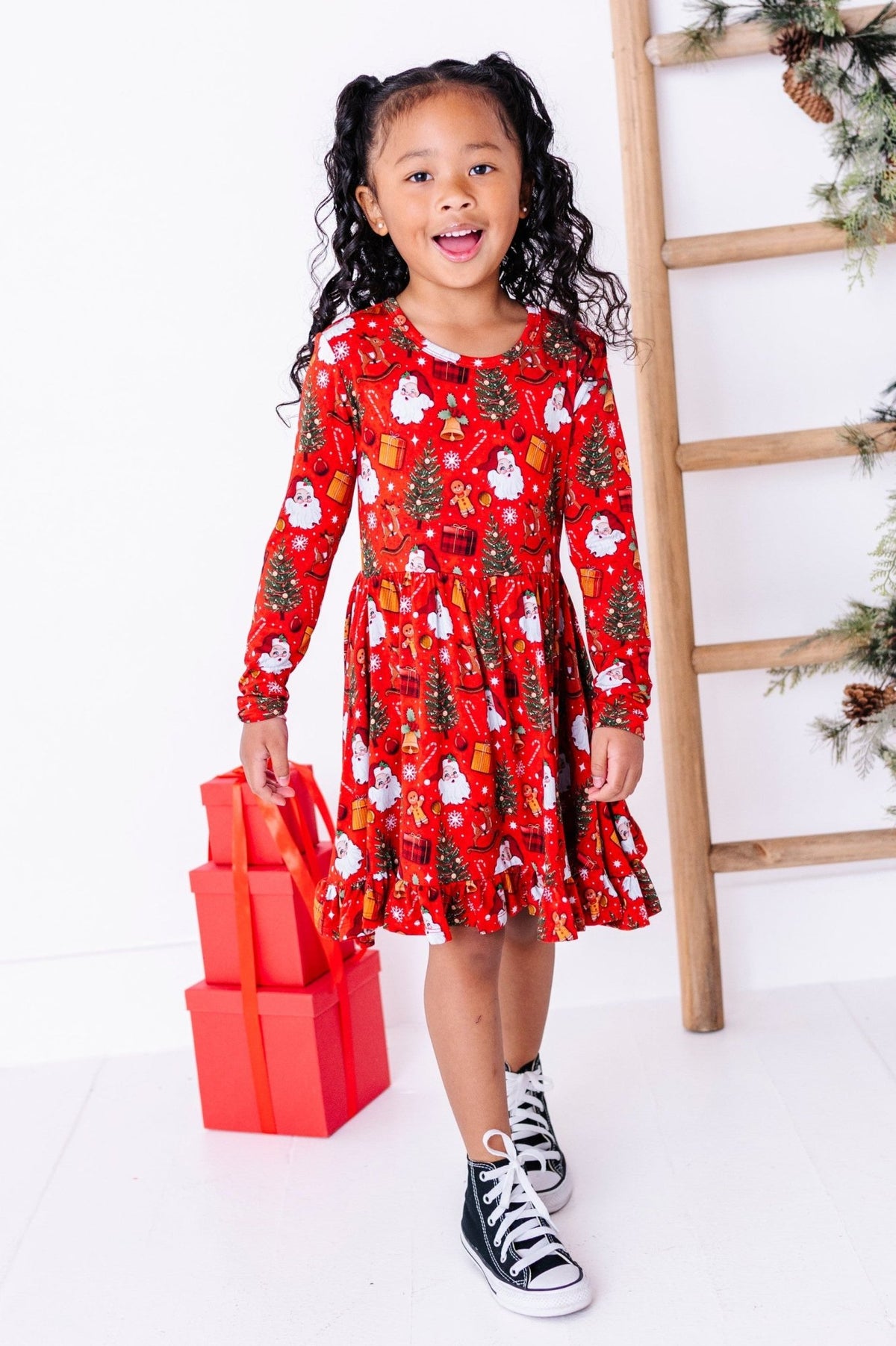 Twirlie Dress - Jolly St Nick - The Sleepy Sloth