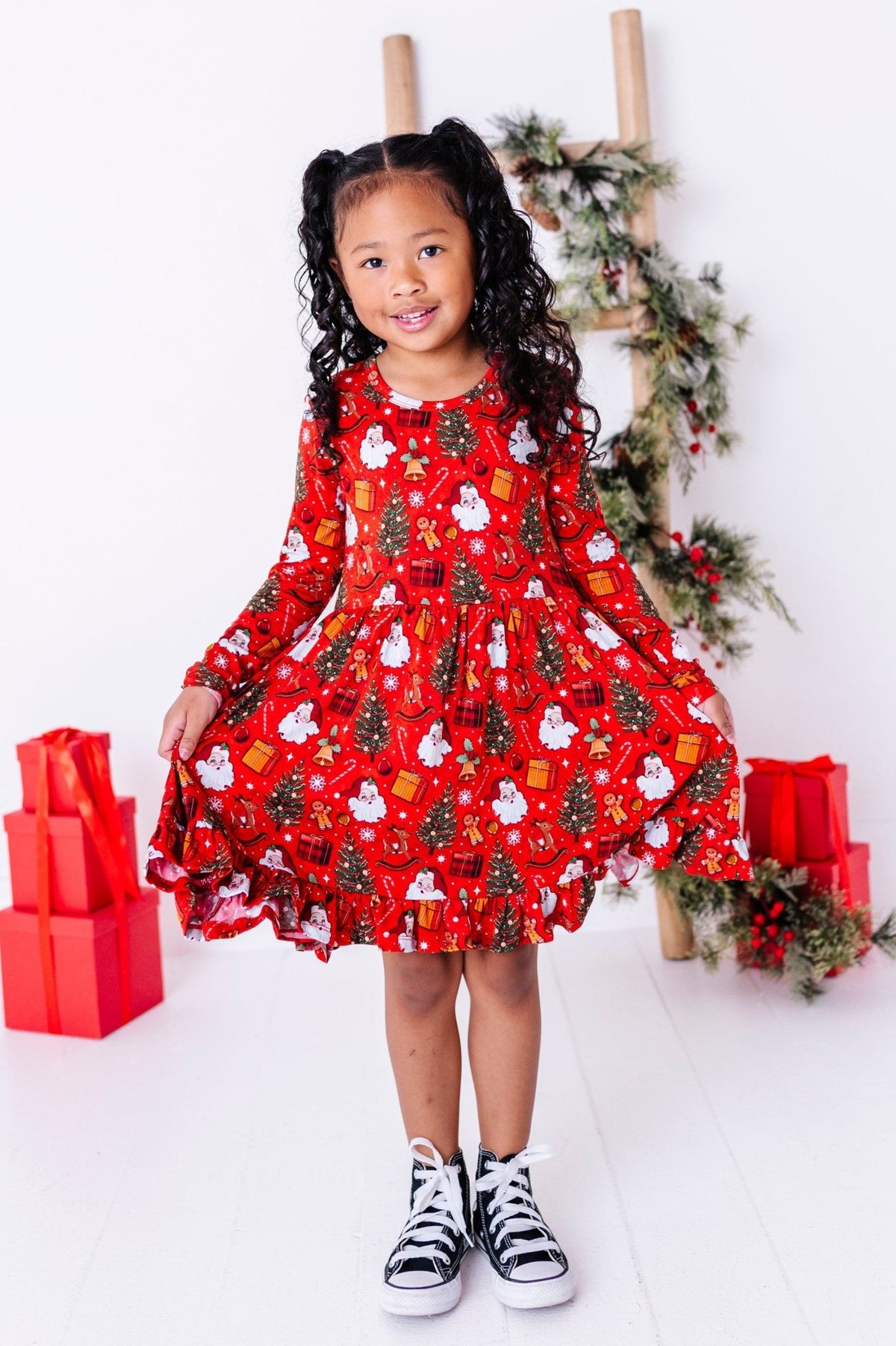 Twirlie Dress - Jolly St Nick - The Sleepy Sloth