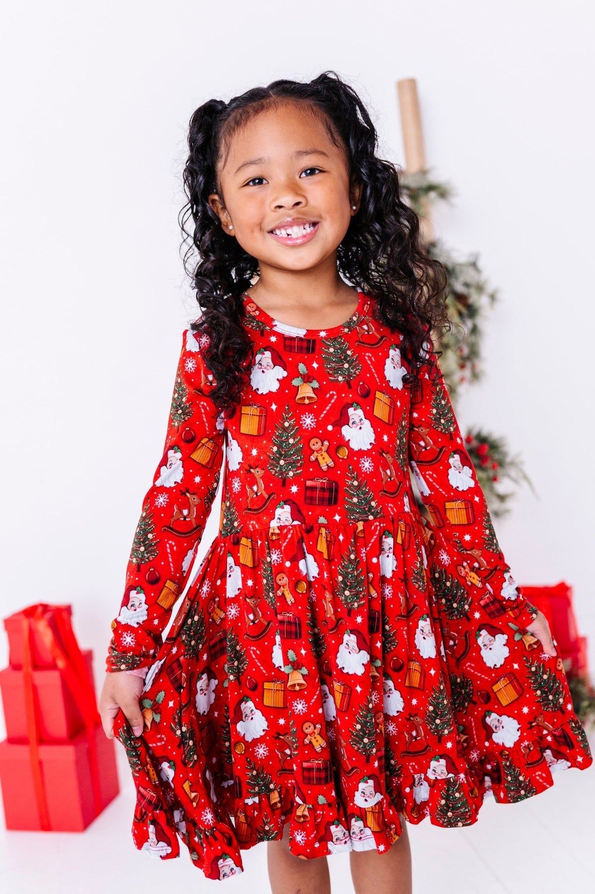 Twirlie Dress - Jolly St Nick - The Sleepy Sloth