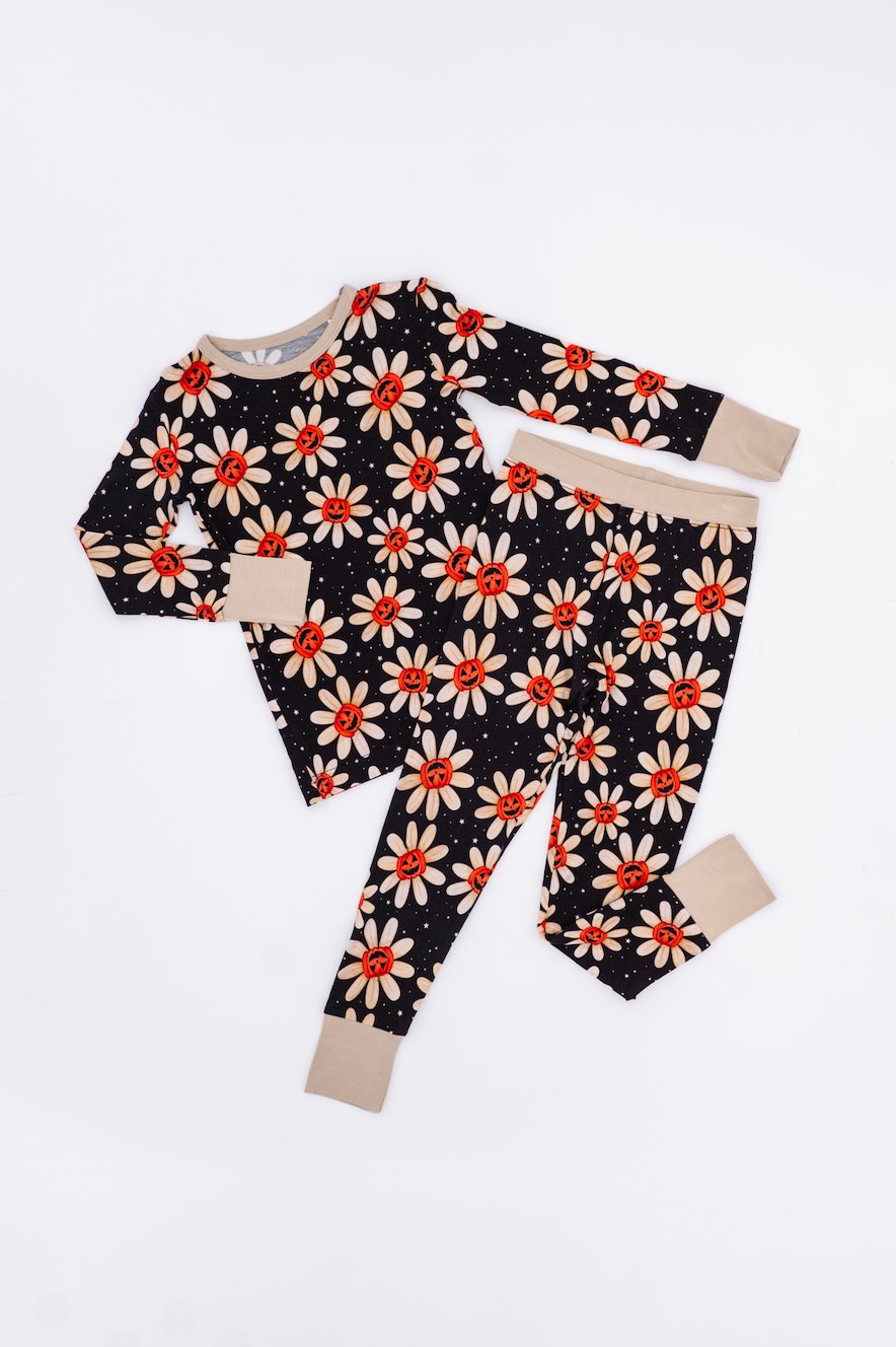 TWO PIECE JAMMIES - GOURDGEOUS BLOOMS - The Sleepy Sloth