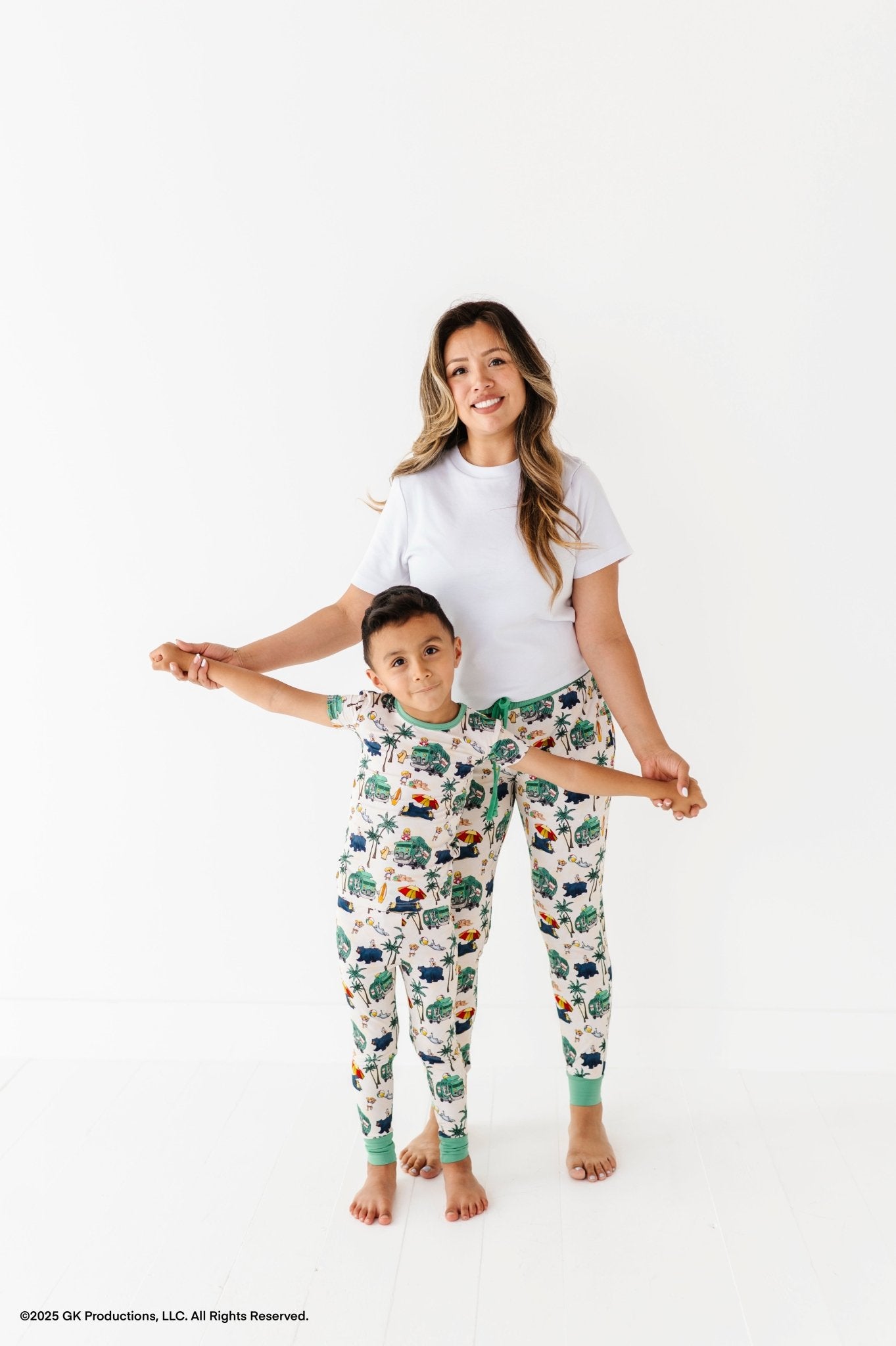 TWO PIECE JAMMIES PANTS WITH SHORT SLEEVE SET - TRASH TRUCK™ BEACH DAY - The Sleepy Sloth