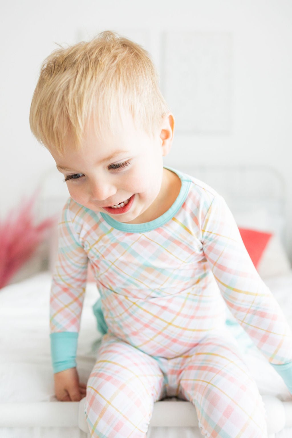 TWO PIECE JAMMIES - SPRING PLAID - The Sleepy Sloth