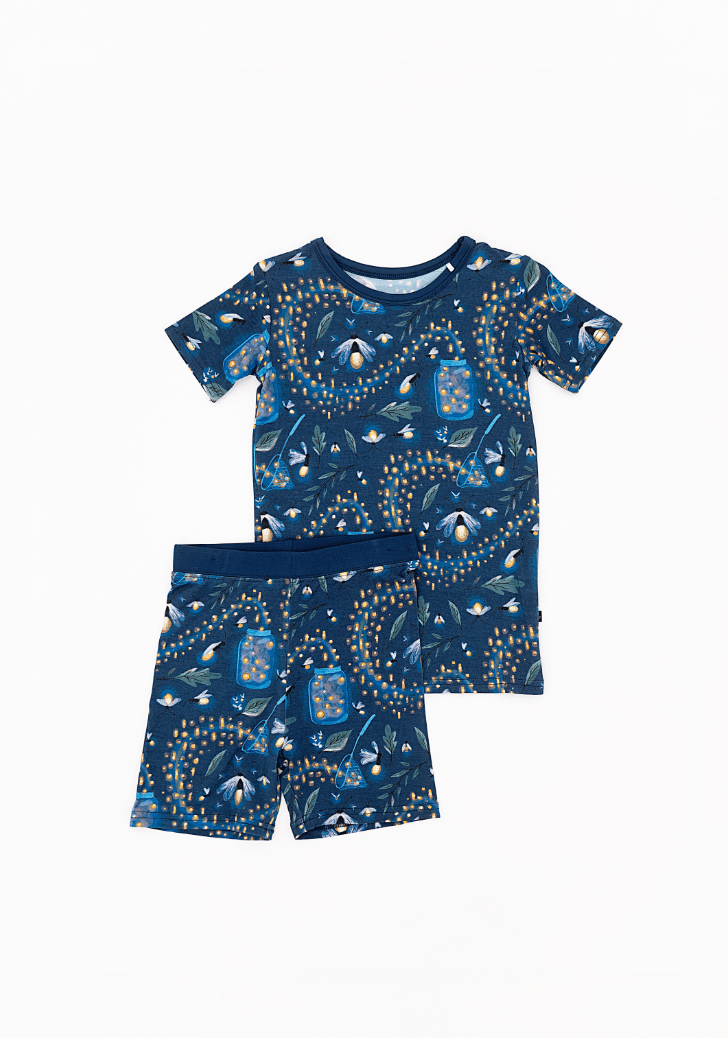 TWO PIECE SHORT JAMMIES - GLOW WITH THE FLOW - The Sleepy Sloth