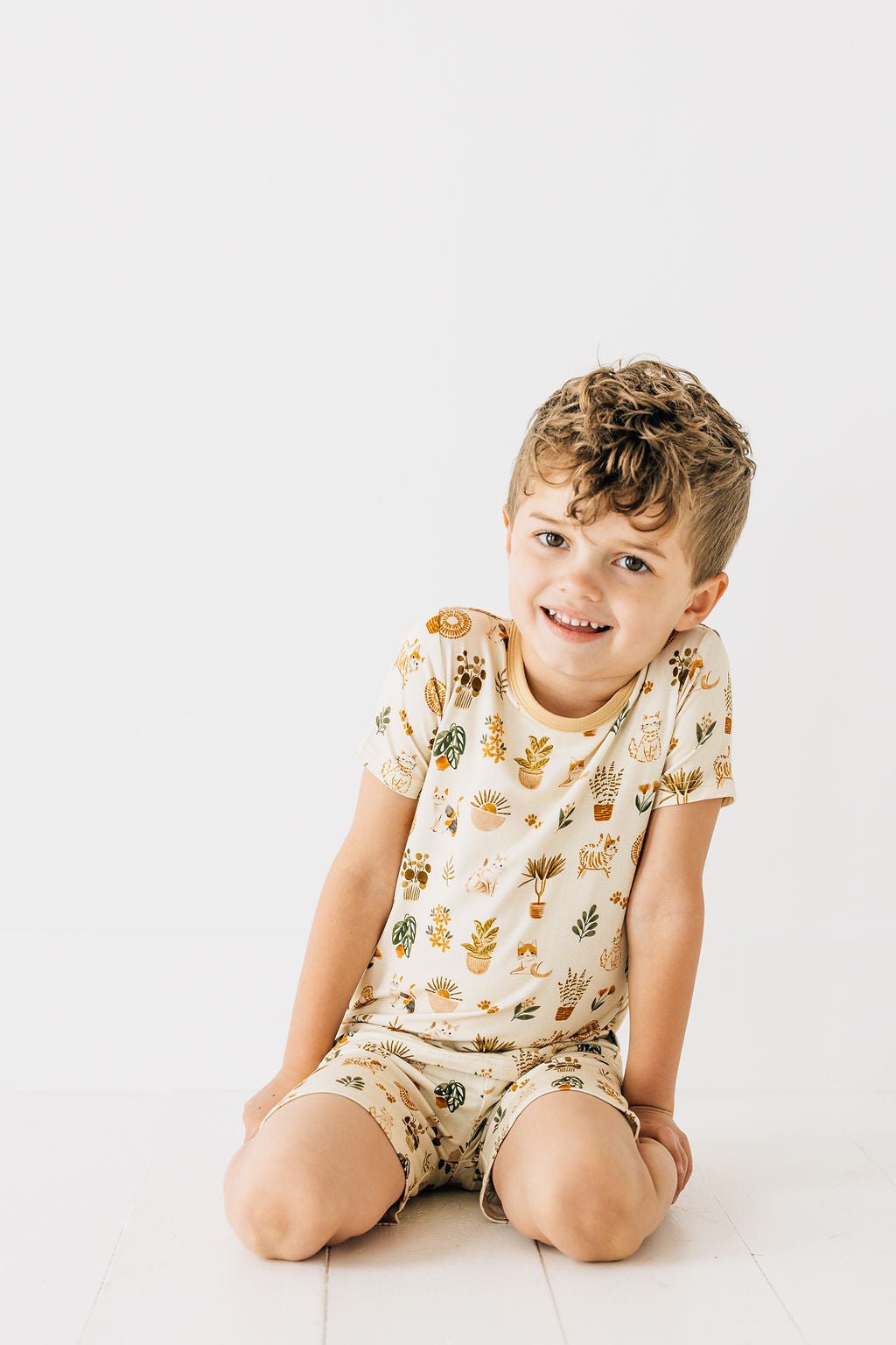 TWO PIECE SHORT JAMMIES - WHISKERS & WALLFLOWERS - The Sleepy Sloth