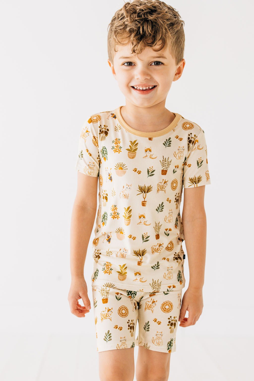 TWO PIECE SHORT JAMMIES - WHISKERS & WALLFLOWERS - The Sleepy Sloth