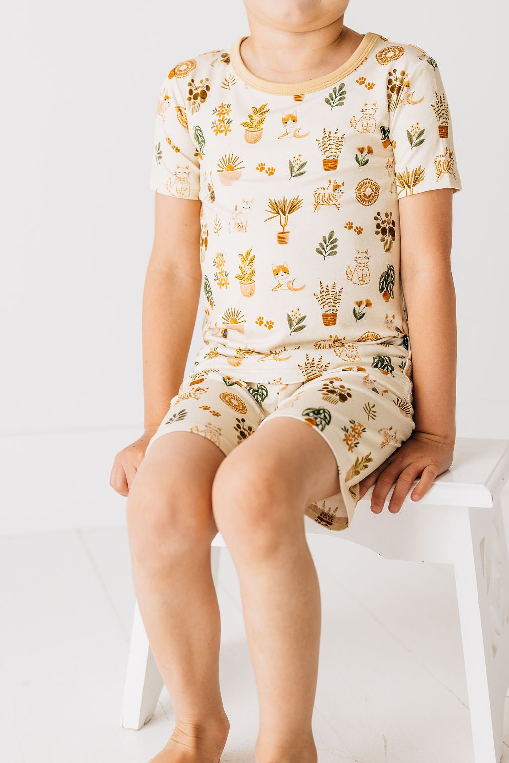 TWO PIECE SHORT JAMMIES - WHISKERS & WALLFLOWERS - The Sleepy Sloth