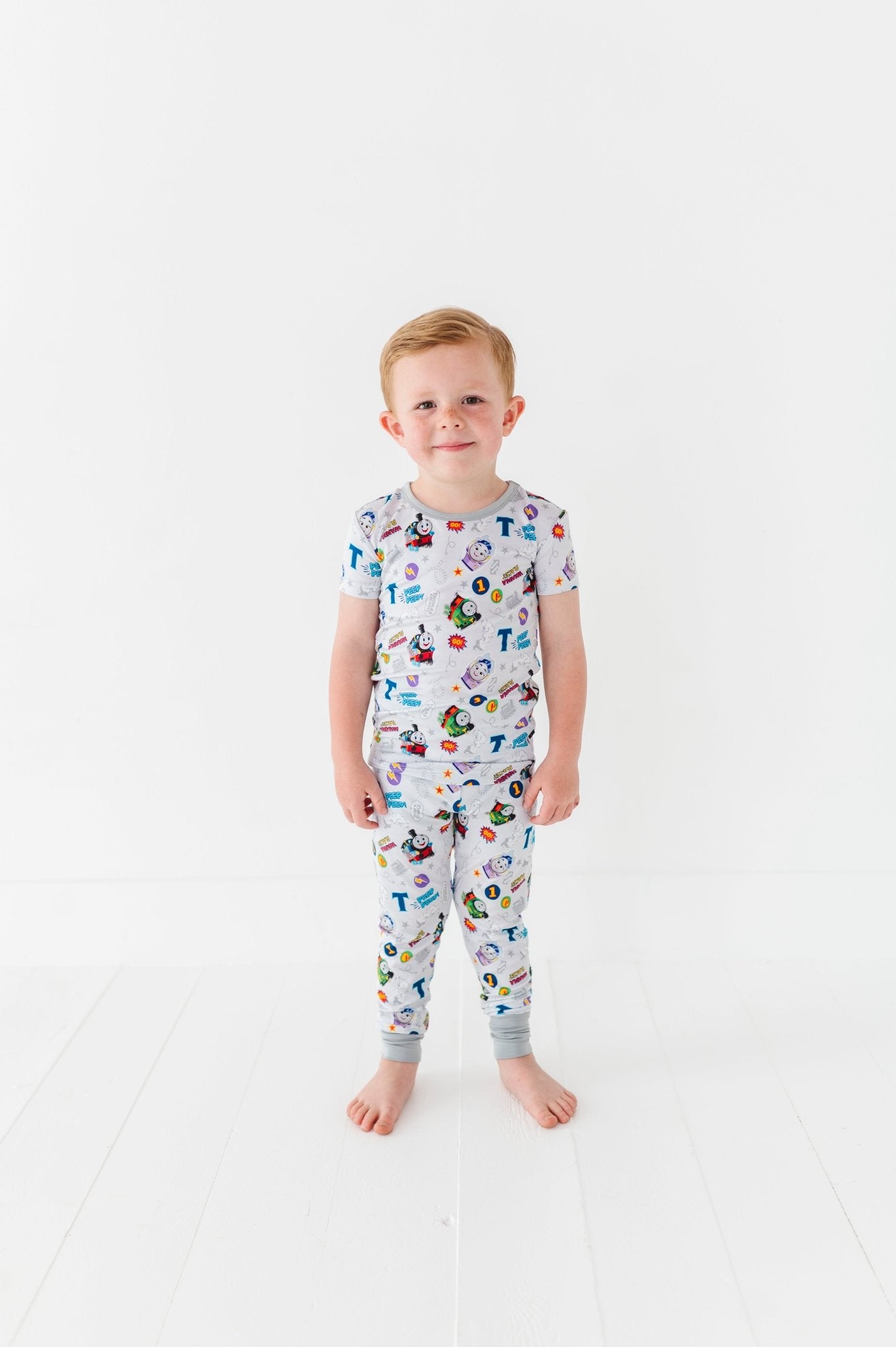 TWO PIECE SHORT SLEEVE WITH PANTS JAMMIES - FAST FRIENDS - The Sleepy Sloth