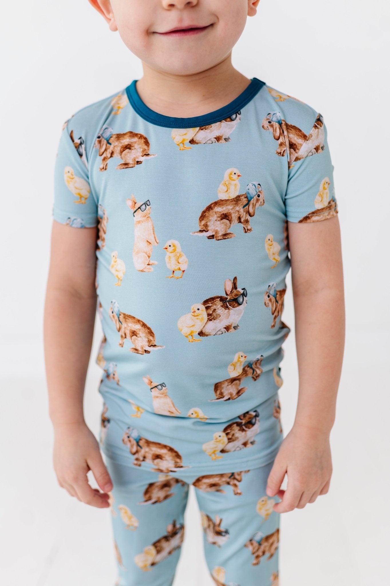 TWO PIECE SHORT SLEEVE WITH PANTS JAMMIES - HOP STUFF - The Sleepy Sloth