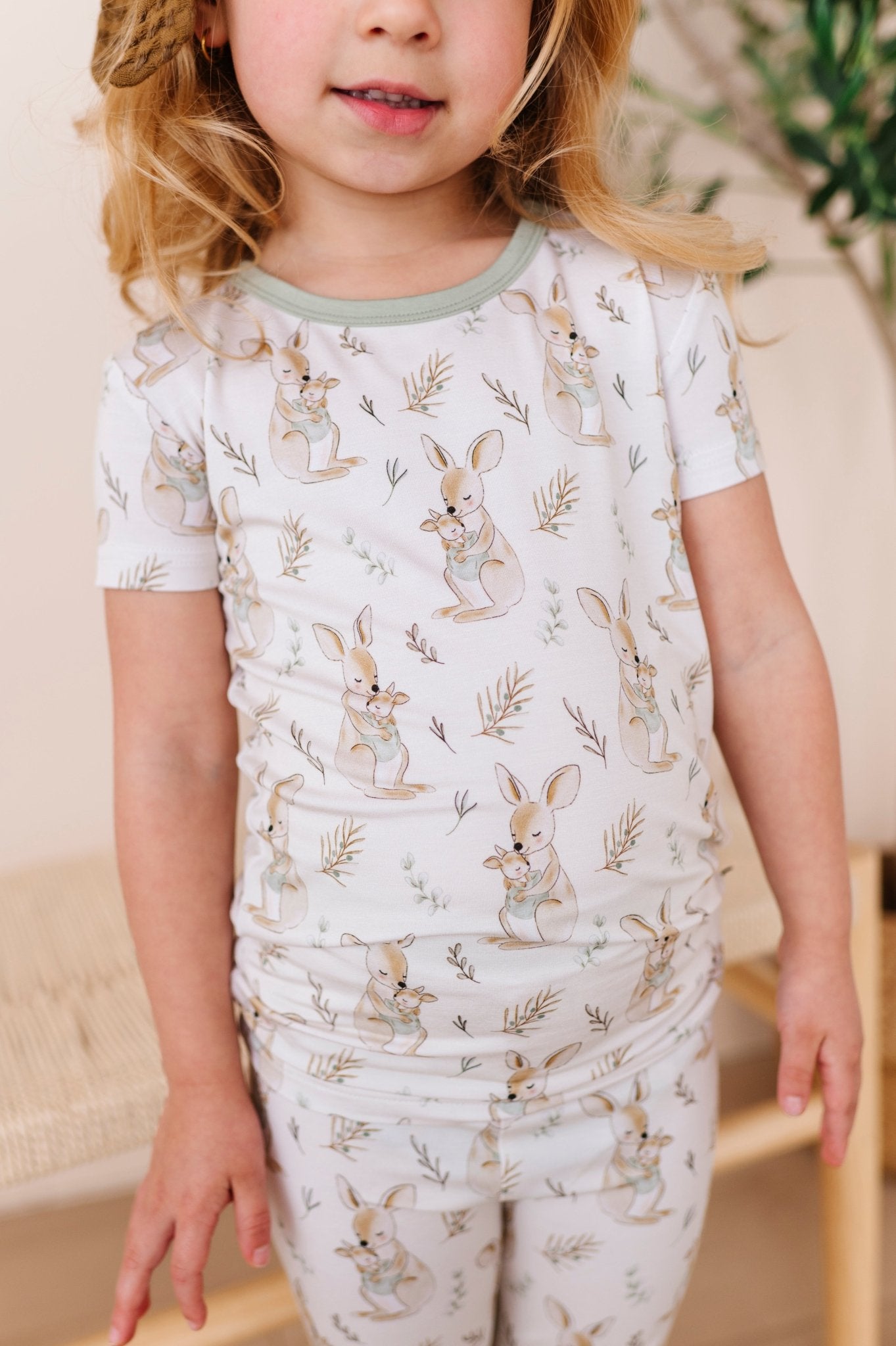 TWO PIECE SHORT SLEEVE WITH PANTS JAMMIES - LOVE ROO SO MUCH - The Sleepy Sloth