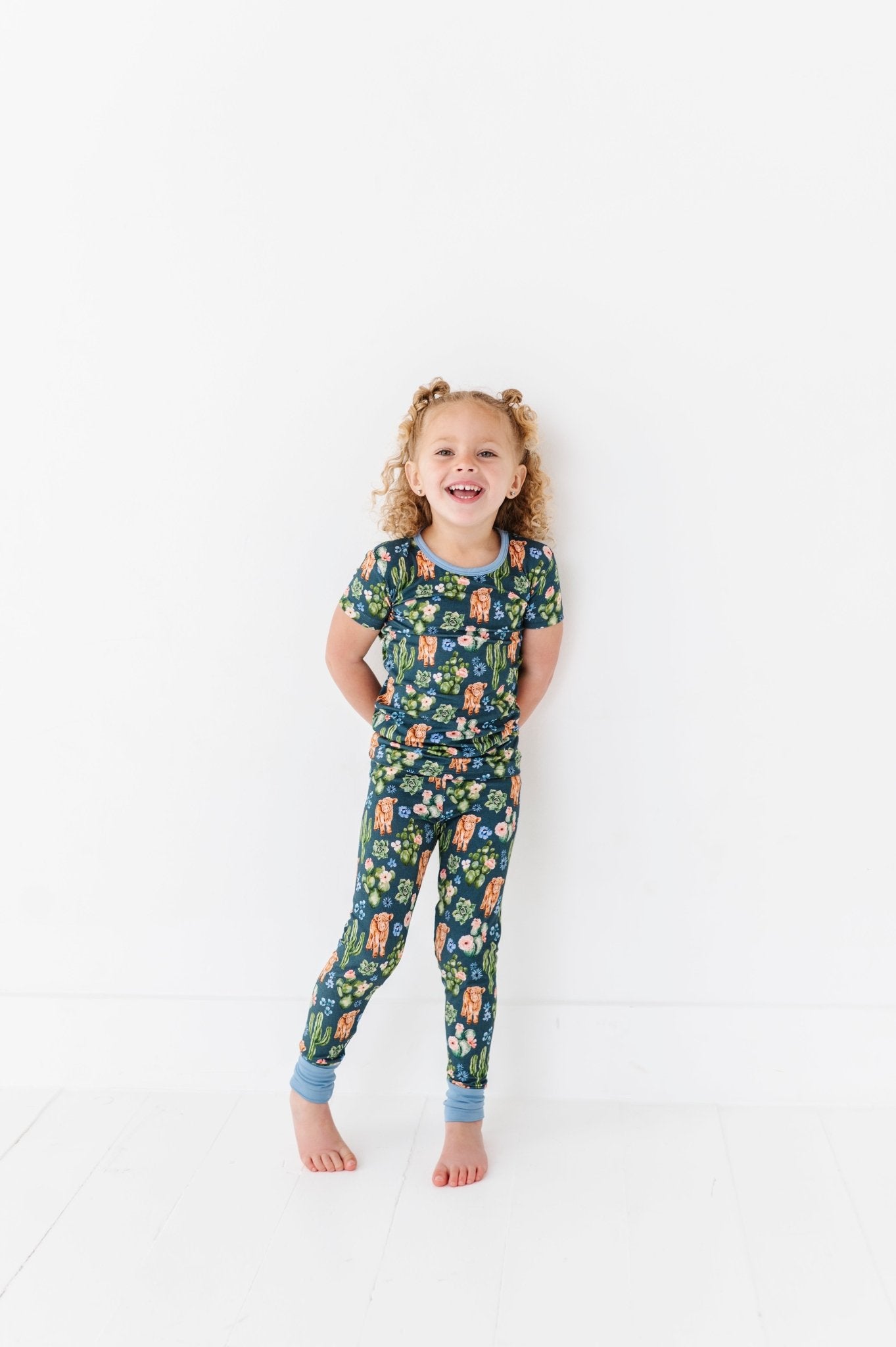 TWO PIECE SHORT SLEEVE WITH PANTS JAMMIES - PRICKLY PASTURES - The Sleepy Sloth