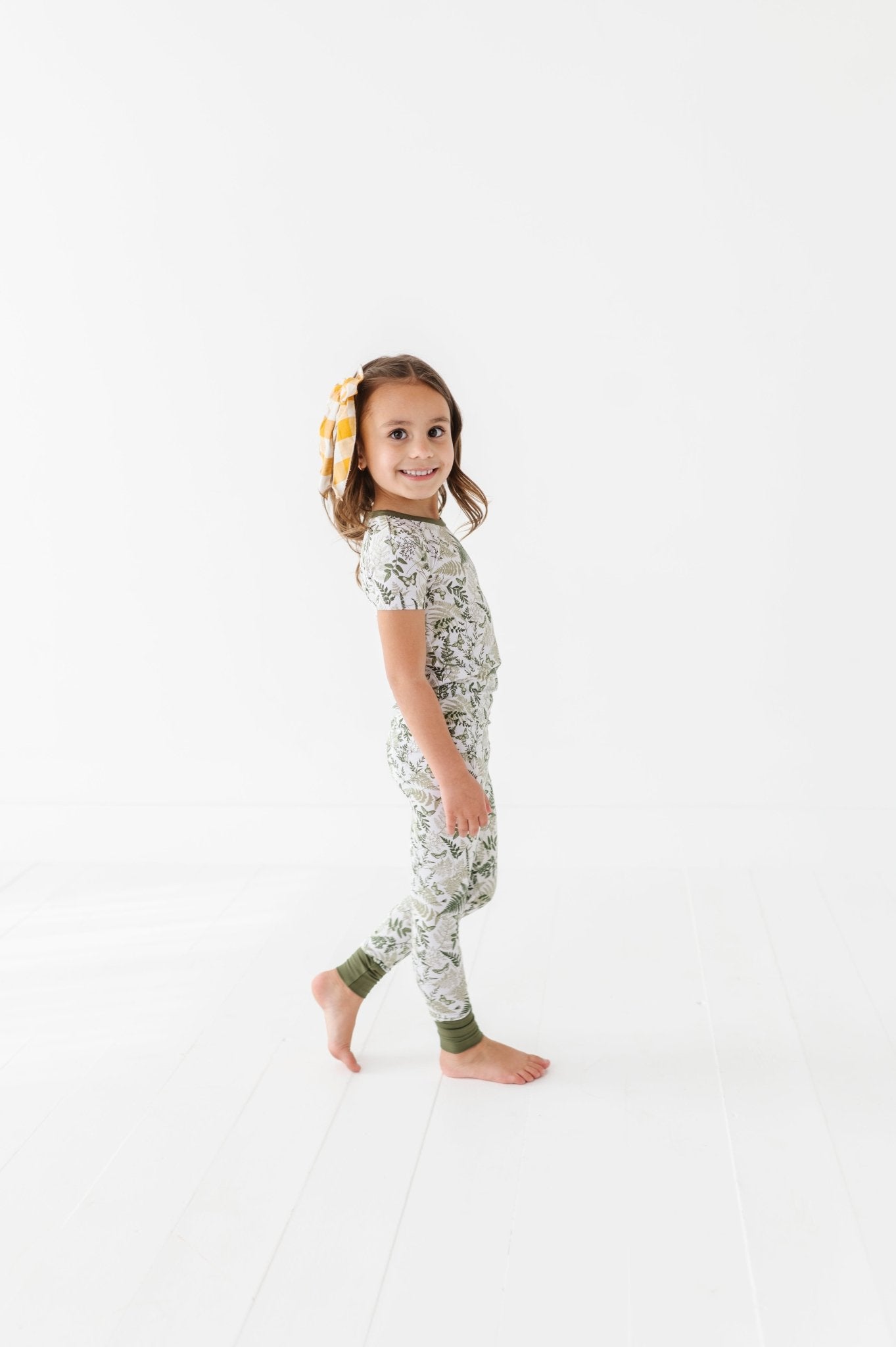 TWO PIECE SHORT SLEEVE WITH PANTS JAMMIES - SAGE GARDEN - The Sleepy Sloth