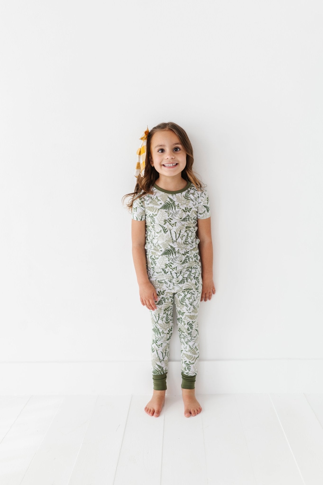 TWO PIECE SHORT SLEEVE WITH PANTS JAMMIES - SAGE GARDEN - The Sleepy Sloth