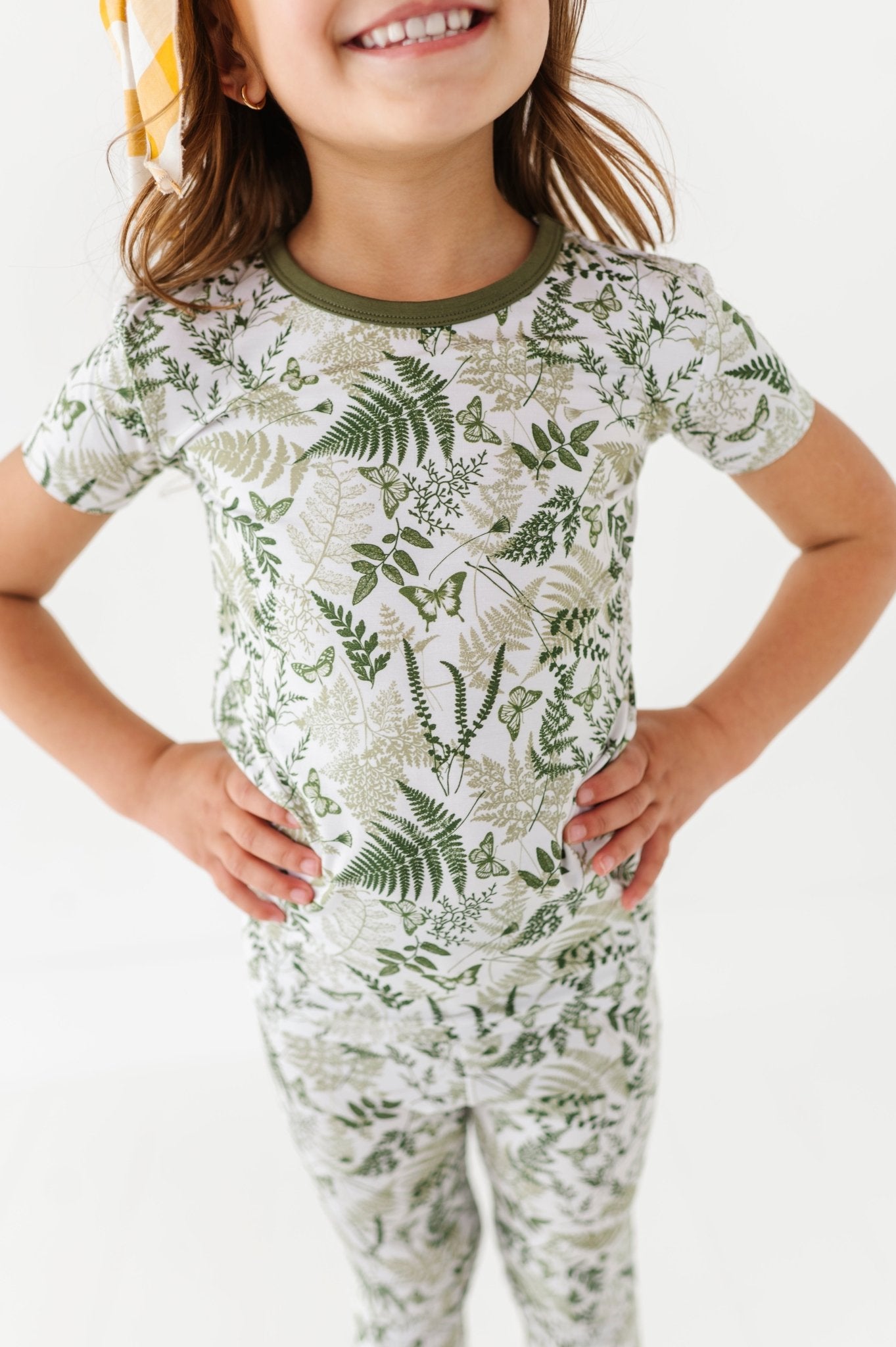 TWO PIECE SHORT SLEEVE WITH PANTS JAMMIES - SAGE GARDEN - The Sleepy Sloth