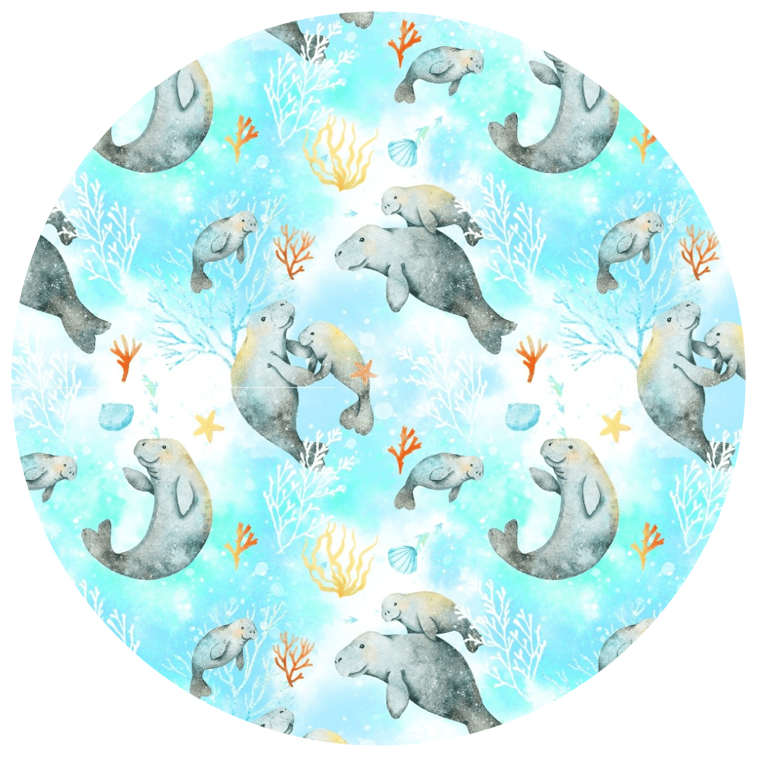 TWO PIECE SHORT SLEEVE WITH PANTS JAMMIES* - SEA COW - The Sleepy Sloth