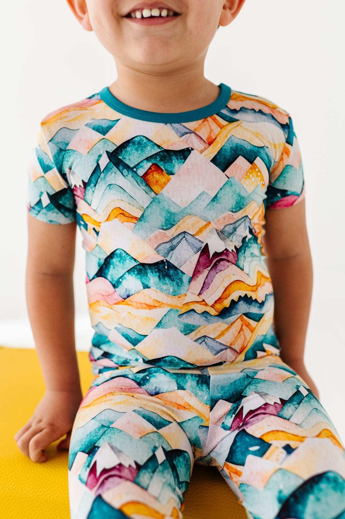 TWO PIECE SHORT SLEEVE WITH PANTS JAMMIES - SPRING MOUNTAINS - The Sleepy Sloth