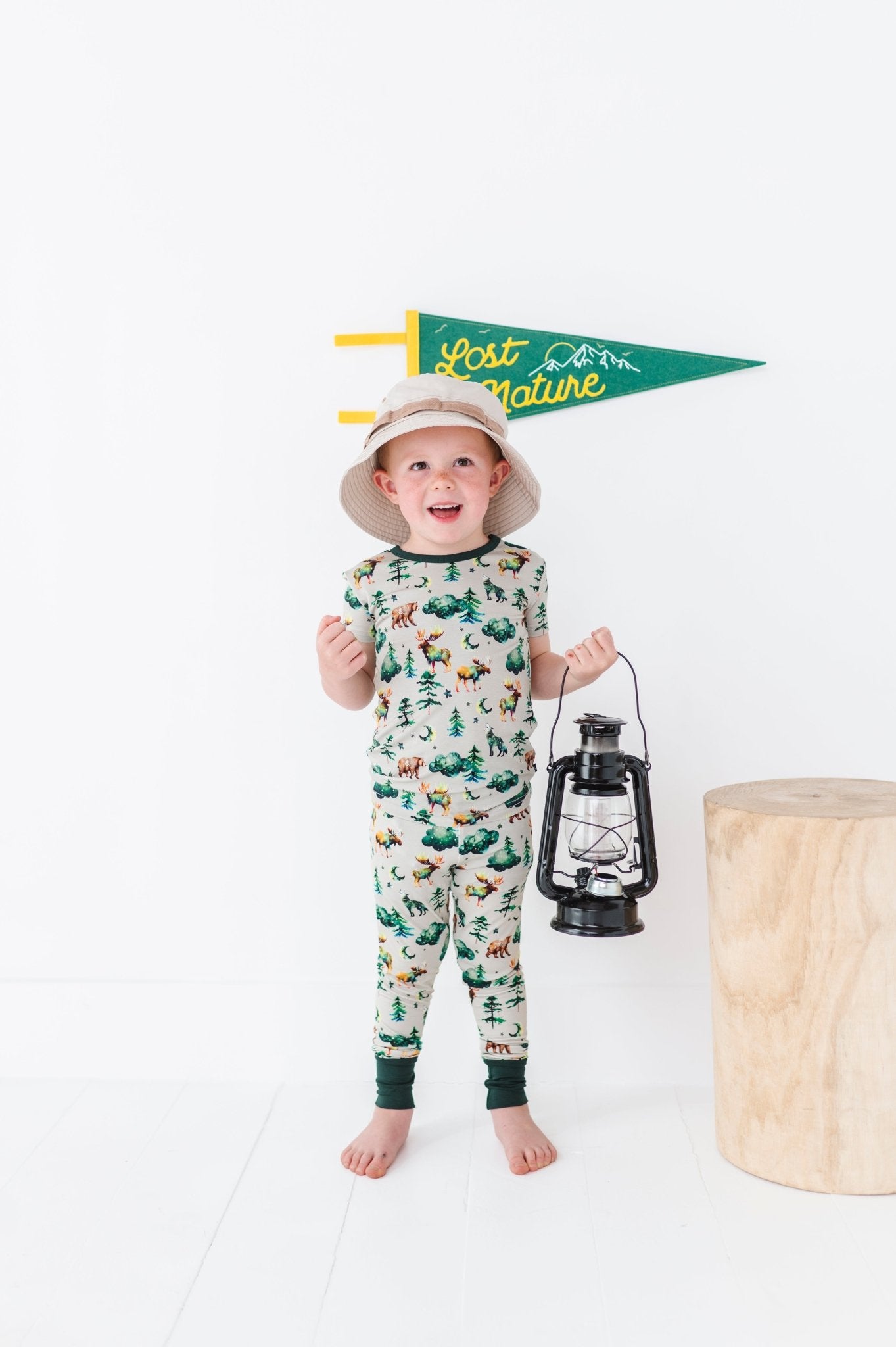 TWO PIECE SHORT SLEEVE WITH PANTS JAMMIES - WOODLAND NIGHTS - The Sleepy Sloth