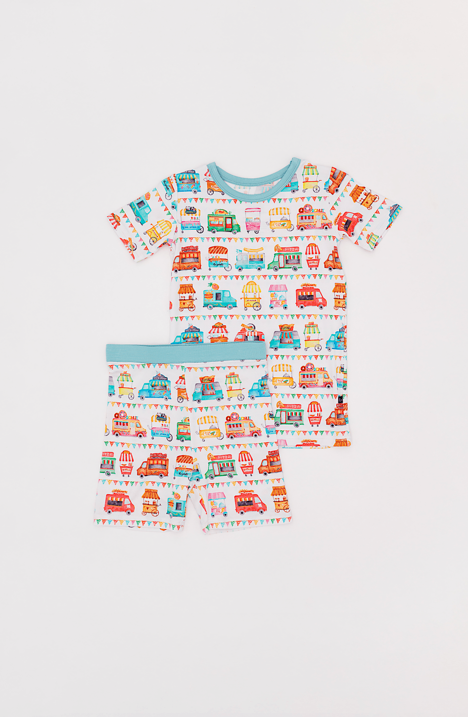 TWO PIECE SHORT SLEEVE WITH SHORTS JAMMIES - FOODIE EXPRESS - The Sleepy Sloth
