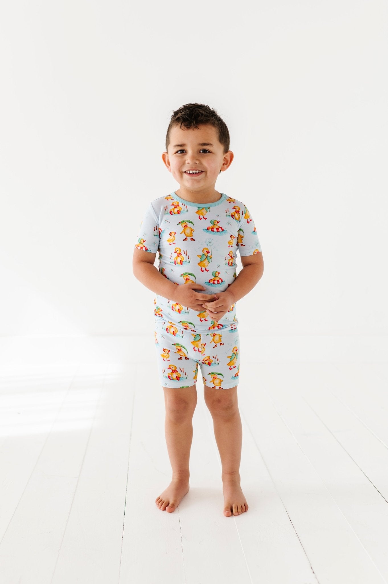 TWO PIECE SHORT SLEEVE WITH SHORTS JAMMIES - WHATS QUACKALACKIN - The Sleepy Sloth