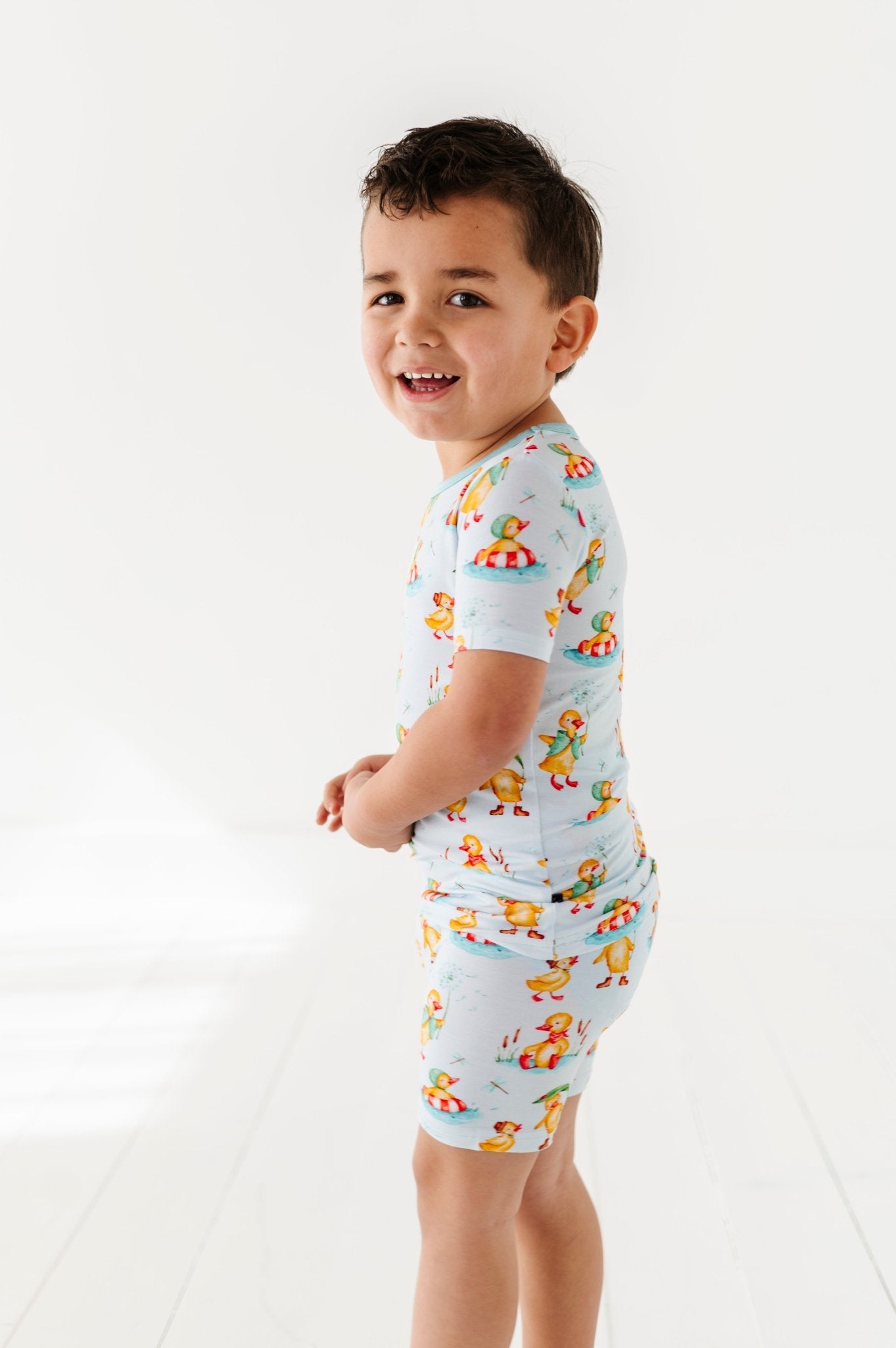 TWO PIECE SHORT SLEEVE WITH SHORTS JAMMIES - WHATS QUACKALACKIN - The Sleepy Sloth