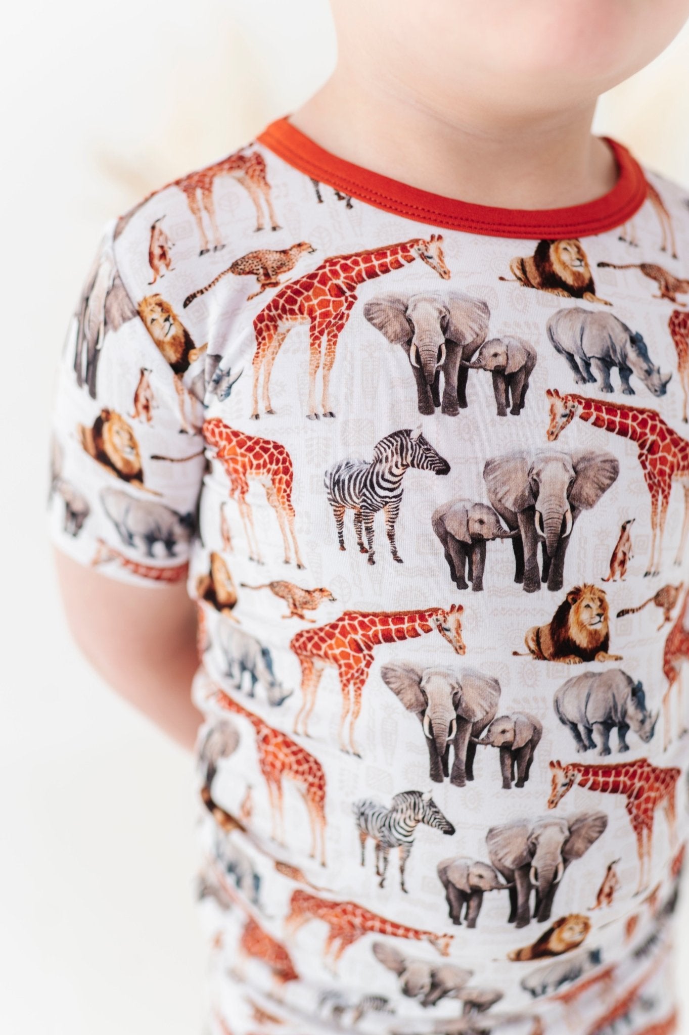 TWO PIECE SHORT SLEEVE WITH SHORTS JAMMIES - WILD THINGS - The Sleepy Sloth