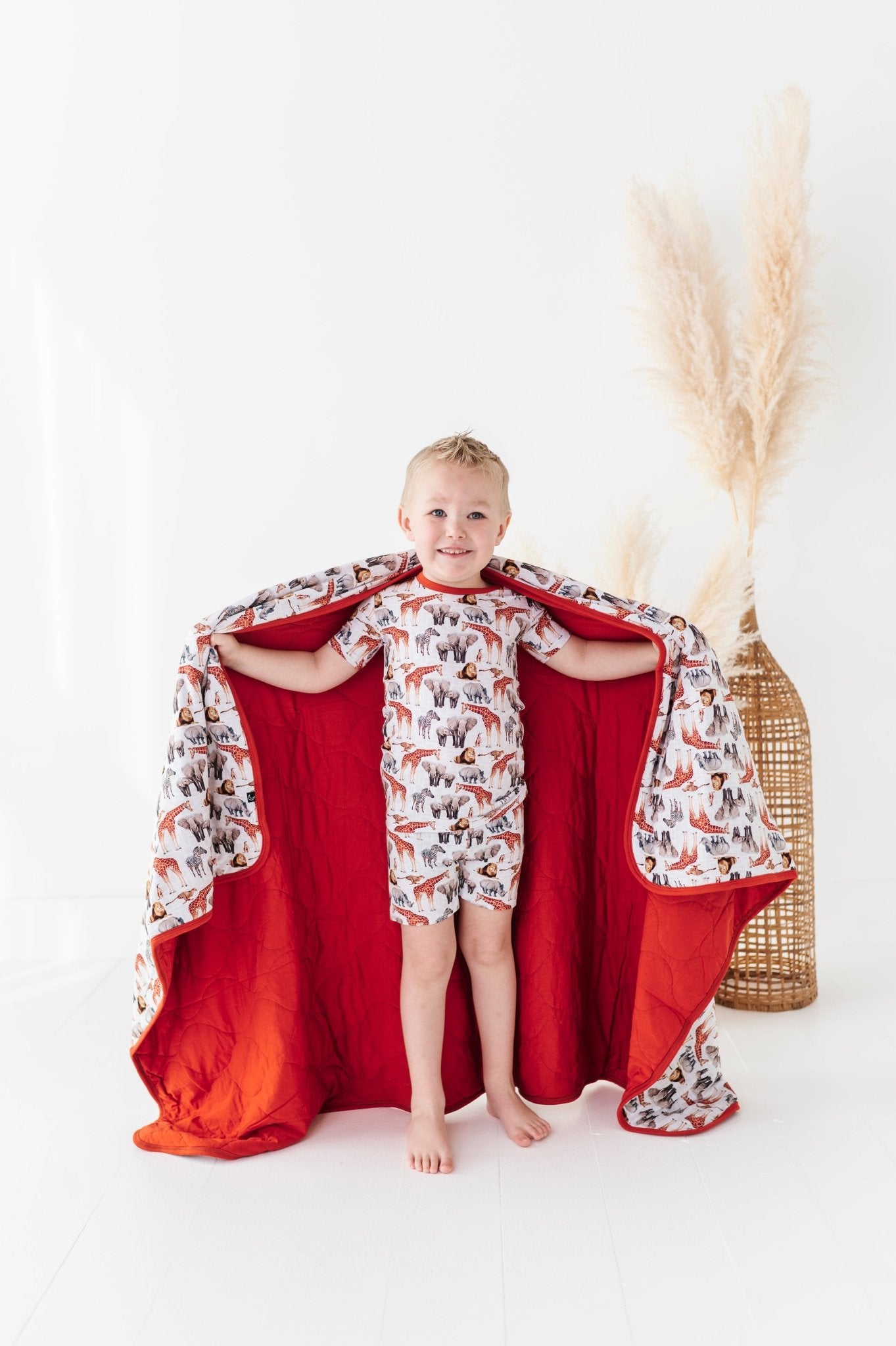 TWO PIECE SHORT SLEEVE WITH SHORTS JAMMIES - WILD THINGS - The Sleepy Sloth