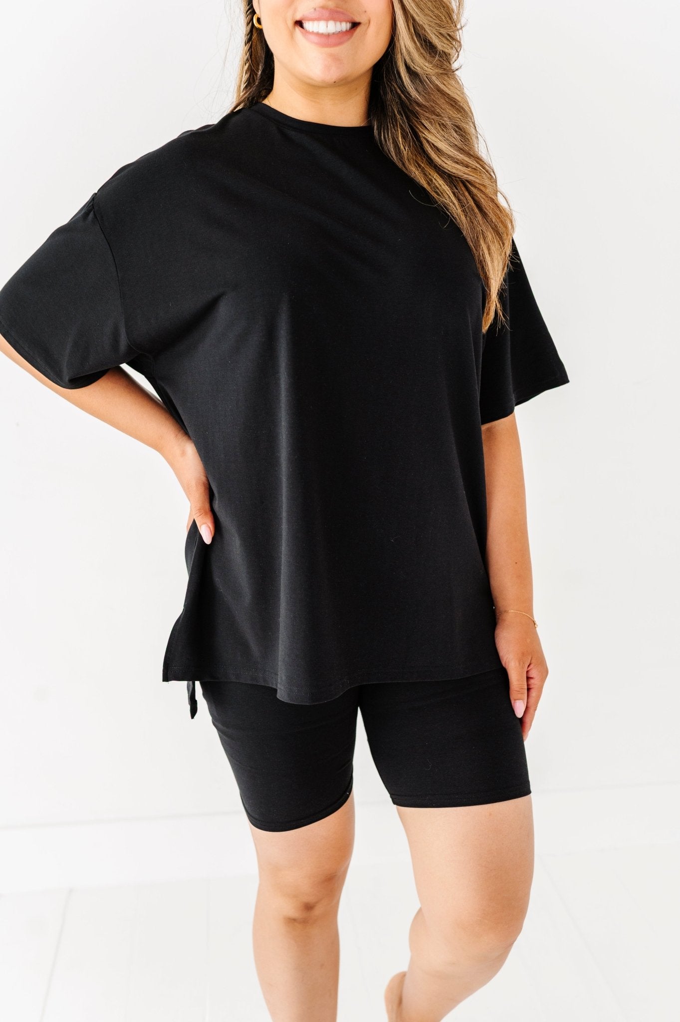 Women's Biker Set - BLACK - The Sleepy Sloth