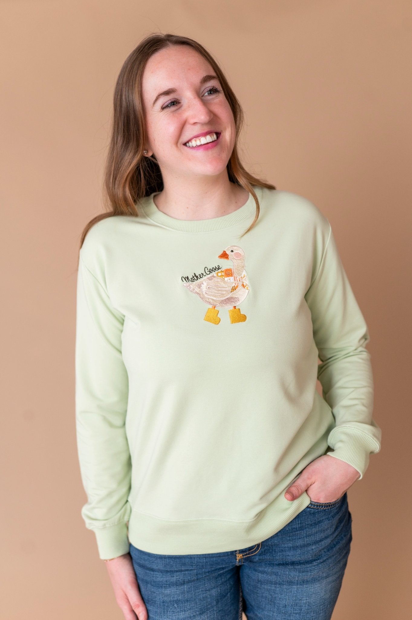 Womens Crewneck - MOTHER GOOSE - The Sleepy Sloth