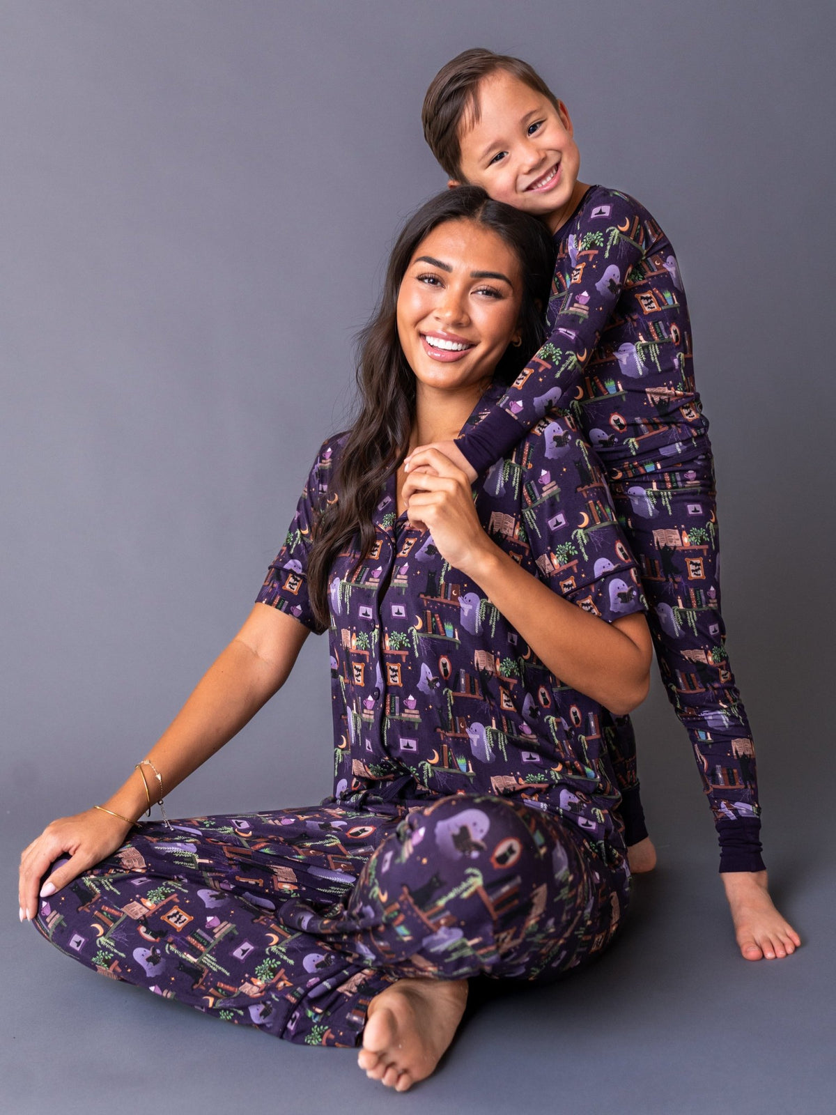 Women's Luxe Pajama Set - Haunted Library - The Sleepy Sloth