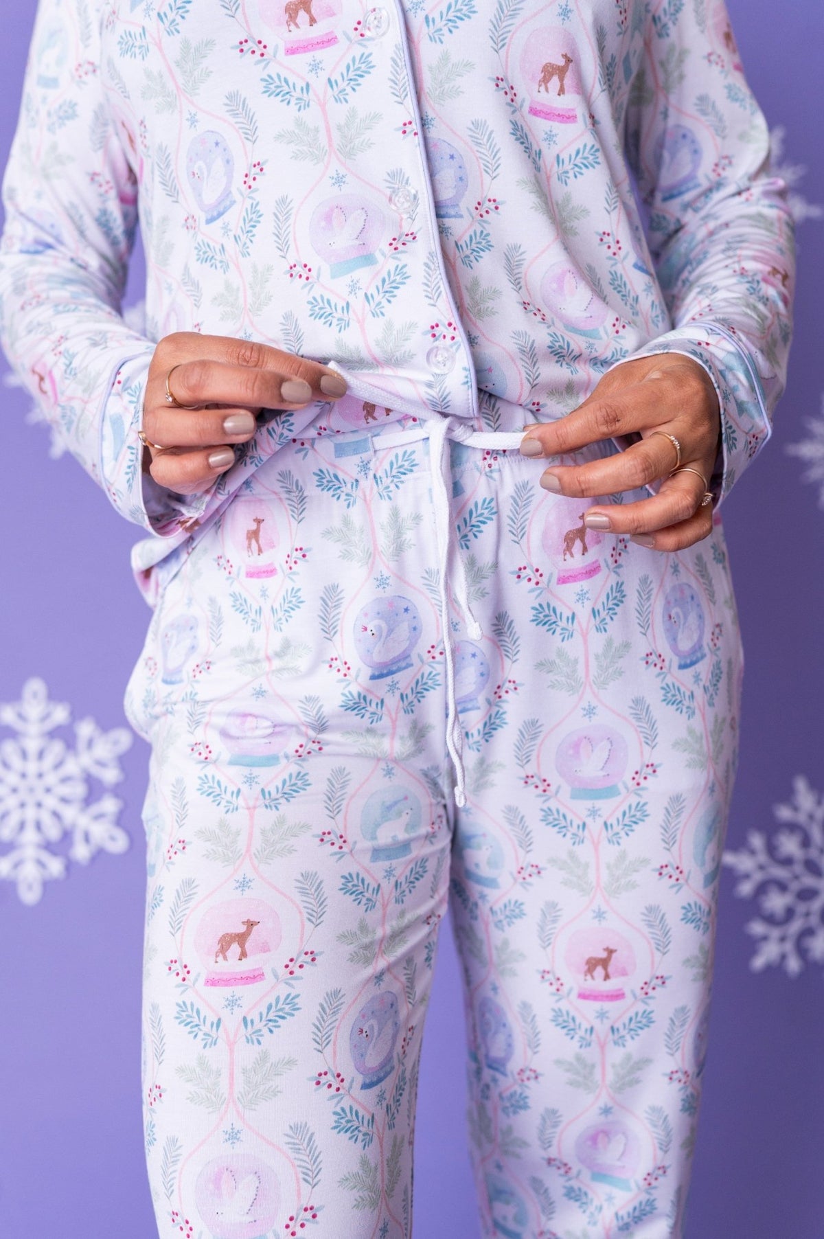 Women's Luxe Pajama Set - Snow Much Wonder - The Sleepy Sloth