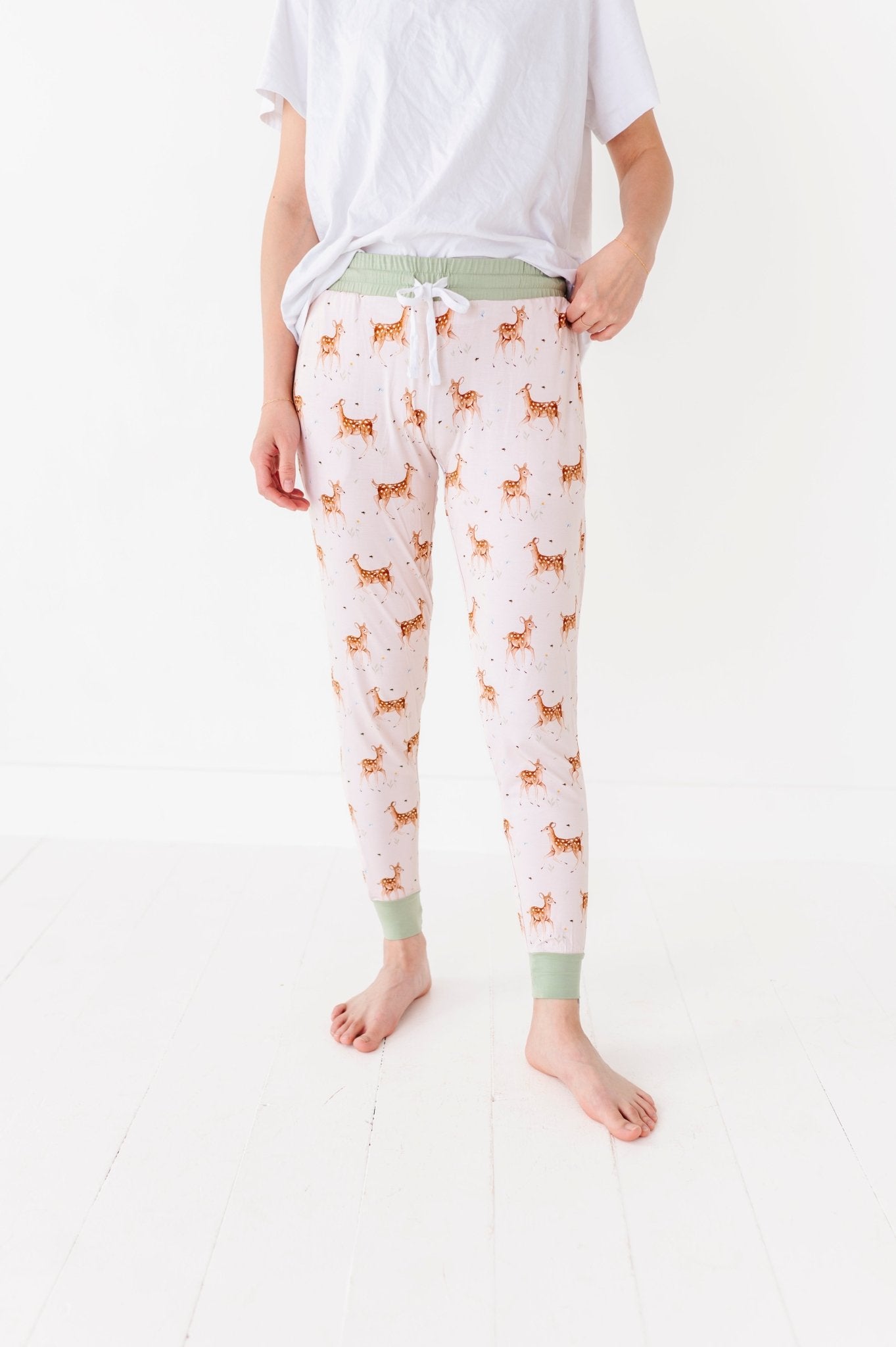 WOMEN'S SLEEPY PANTS - FAWNED OF YOU - The Sleepy Sloth